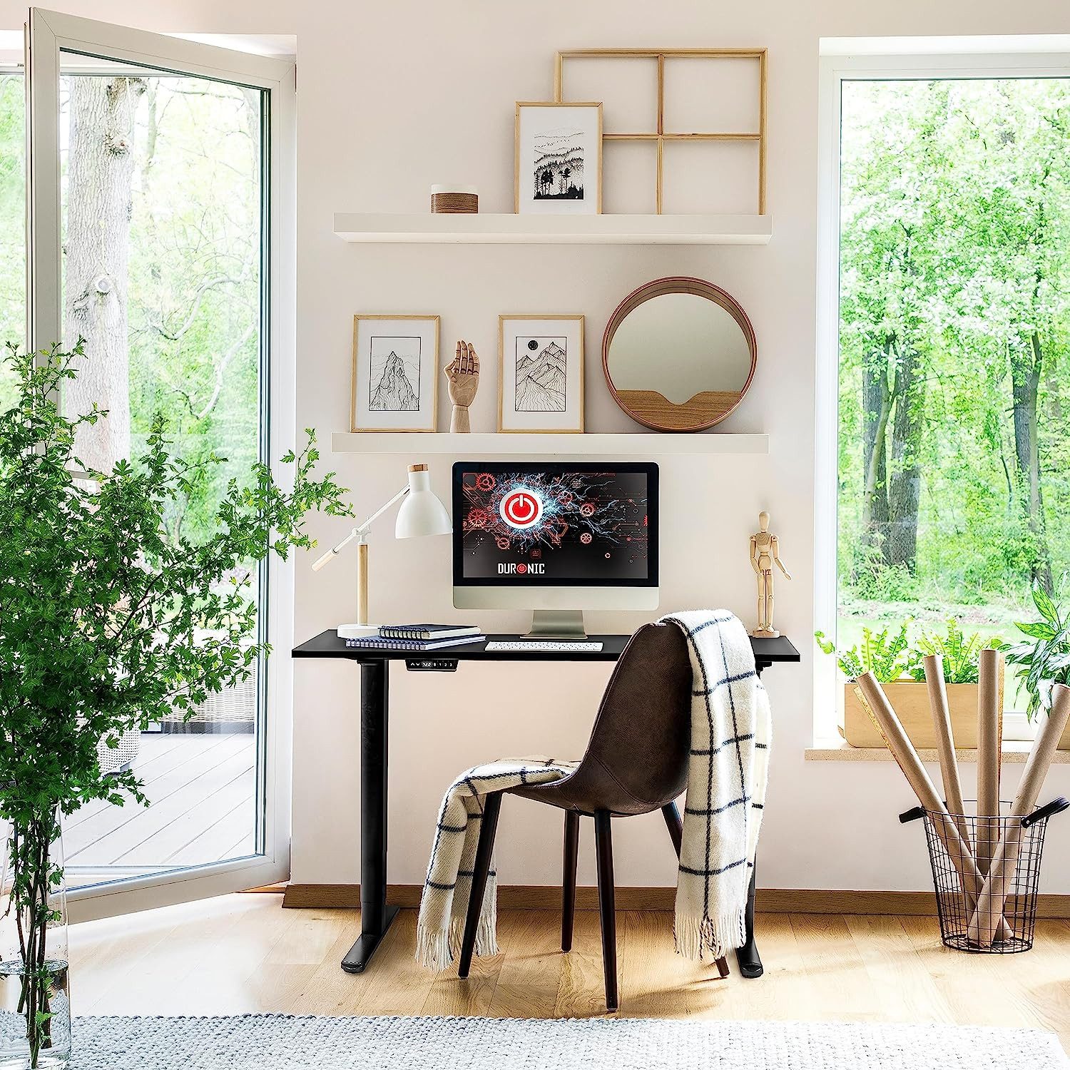 Duronic Schreibtischplatte, TT120 BK Schreibtisch, Tischplatte, Home-Office Schreibtischplatte