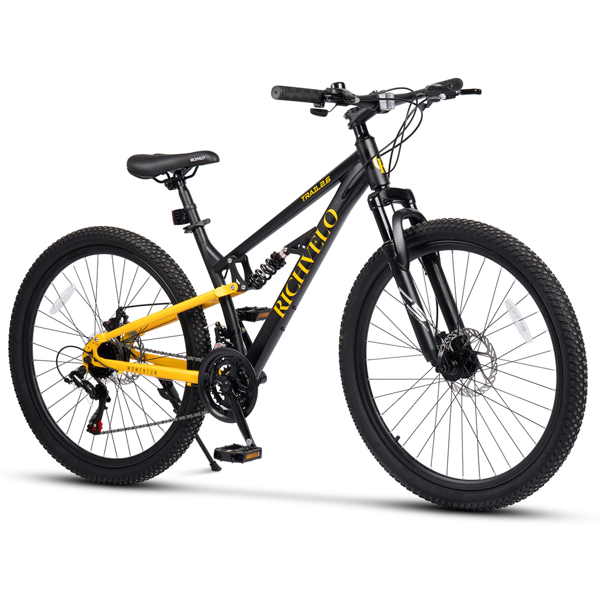 Velors Mountainbike 24 26 27.5 Zoll Fahrrad für Herren Damen Jungen, 21 Gang Shimano Tourney Schaltwerk, Kettenschaltung, mechanische Scheibenbremse Fully MTB Fahrrad Bike für Damen Herren