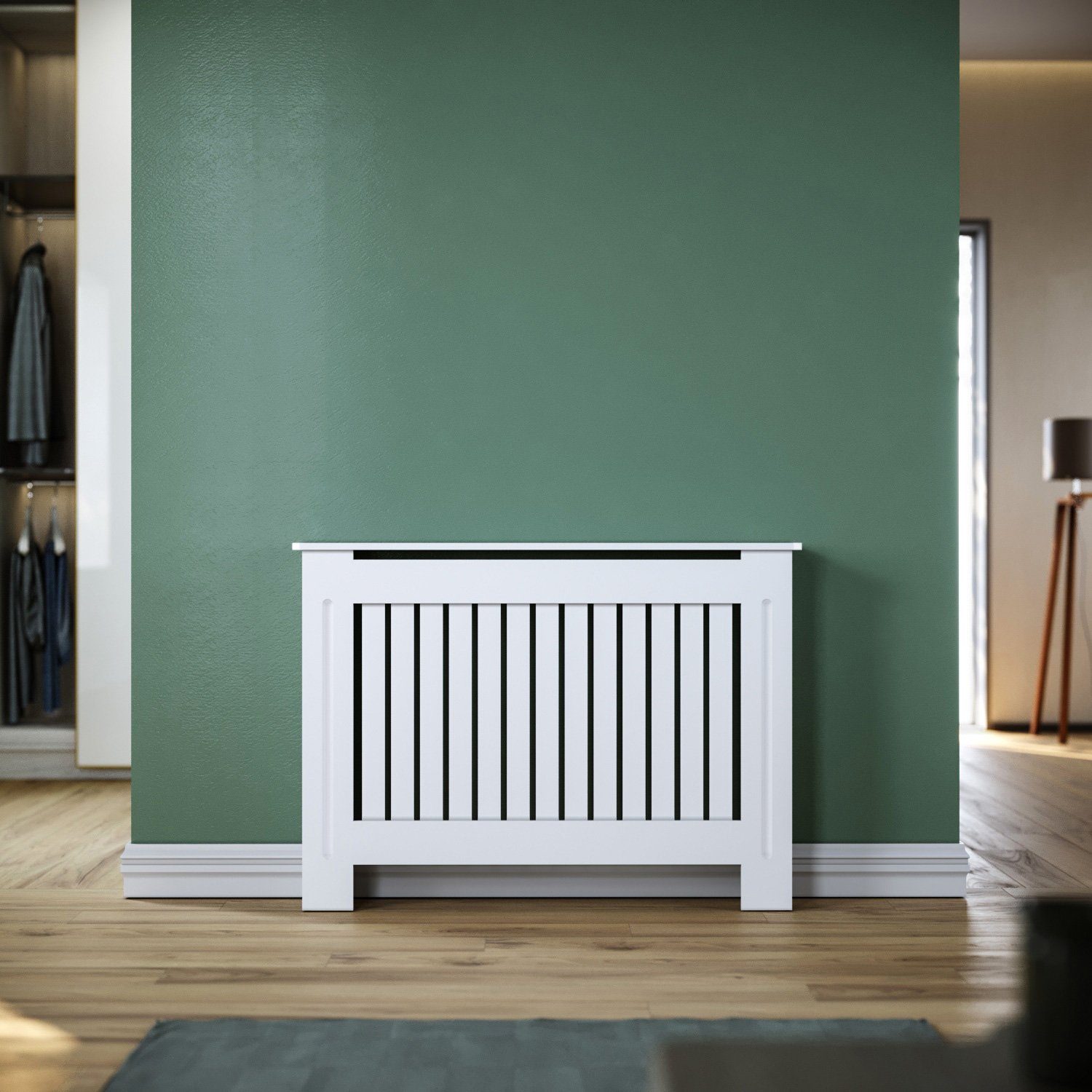 SONNI Heizungsverkleidung Heizkörperverkleidung weiß Kreuzgitter Heizkörper günstig online kaufen