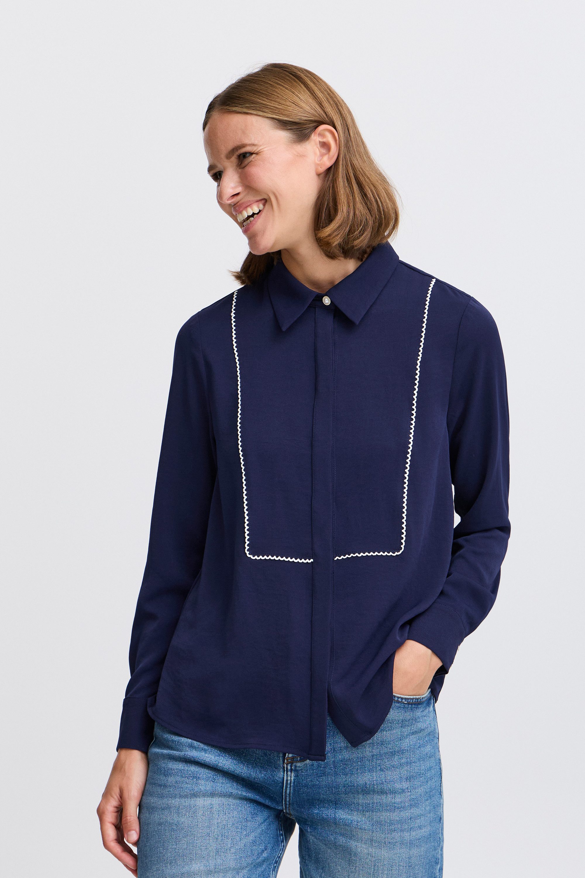 b.young Kurzarmbluse Kurzarm-Bluse BYIDALINE