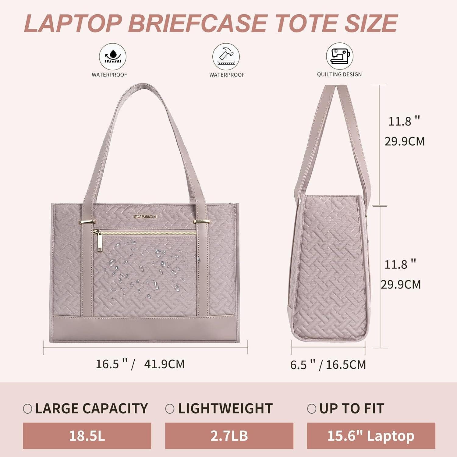LuxusKollektion Laptoptasche Laptoptasche Damen 15,6 Zoll Aktentasche Leichte Tote Bag Business