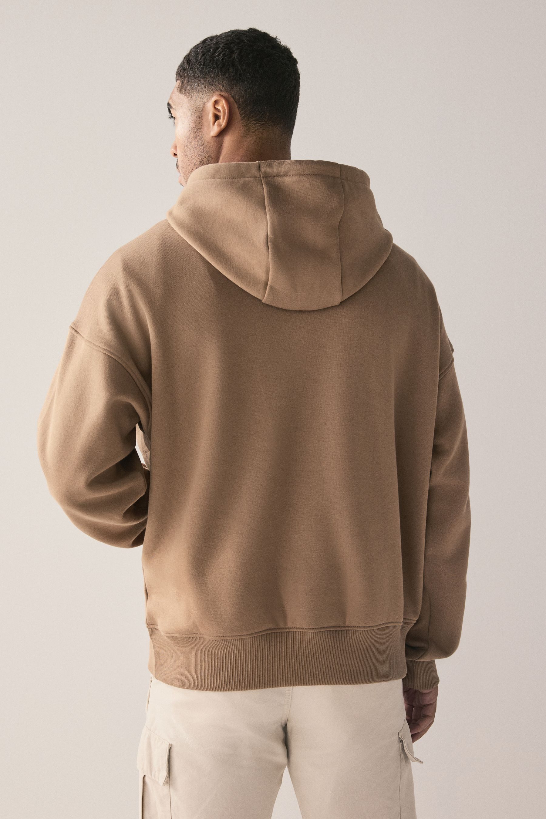 Next Kapuzenpullover Oversized Fit Jersey-Hoodie, schwerer Baumwollmix (1-t günstig online kaufen
