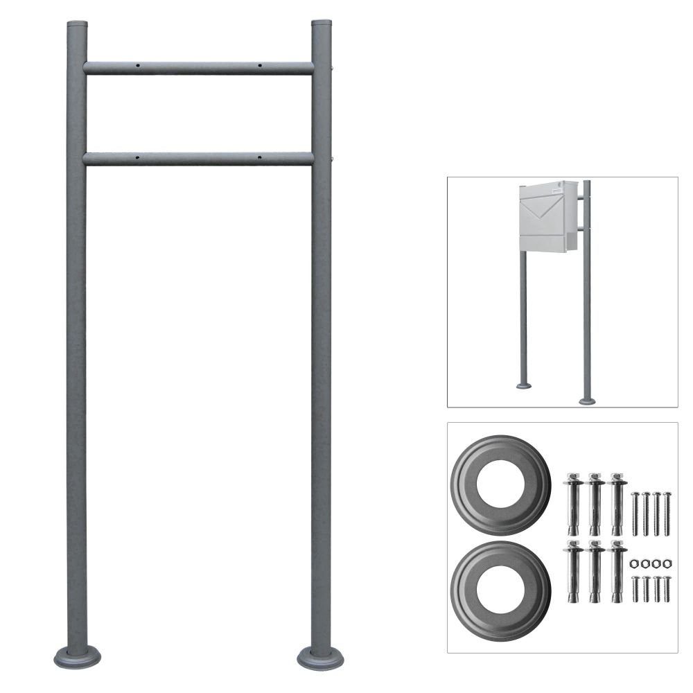 V2Aox Briefkasten Standfuß Briefkastenständer Ständfüße Anthrazit Rund Edel günstig online kaufen