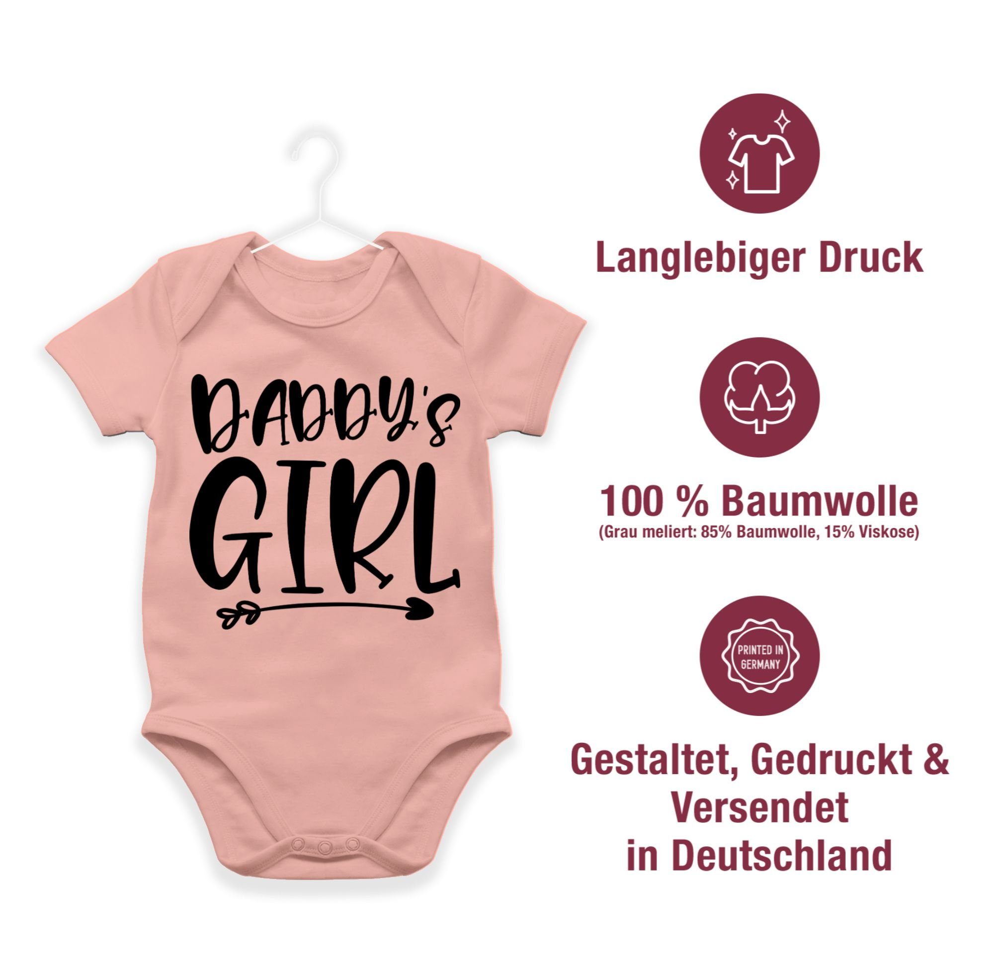 Baby Geschenk Babyrosa Vatertag Shirtracer Shirtbody Daddys 1 Girl