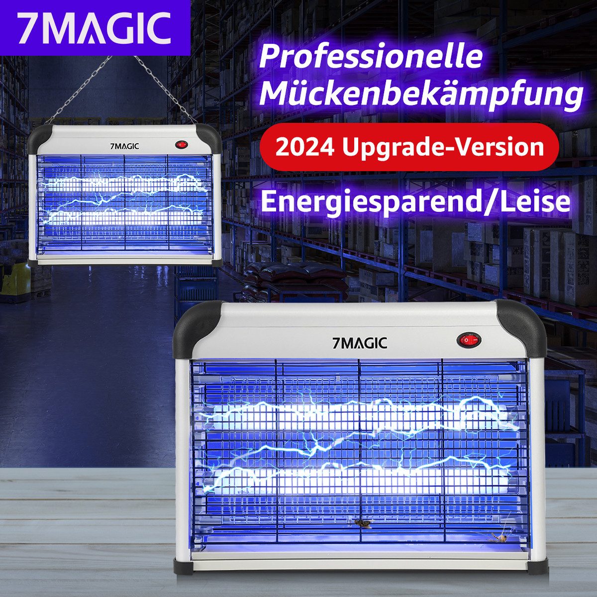 7MAGIC Insektenvernichter, Insektenvernichter Elektrisch, Sicher für Kinder und Schwangere, 150m²