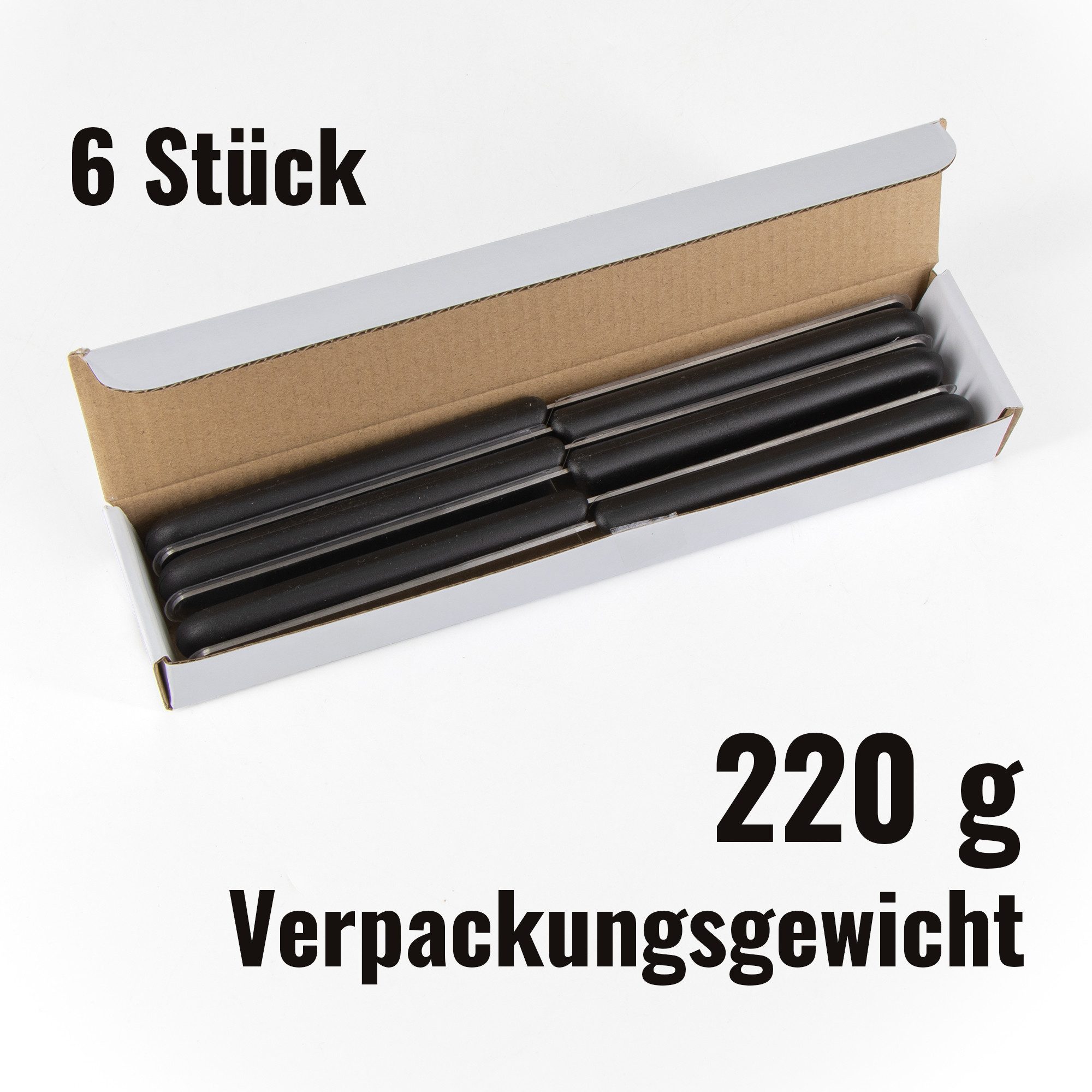 KVOTA Universalküchenmesser Universalmesser-Set 12-tlg.–Edelstahl, schwarz, 21 cm–Brotzeit & Küche, leicht – Bild 2 von 5
