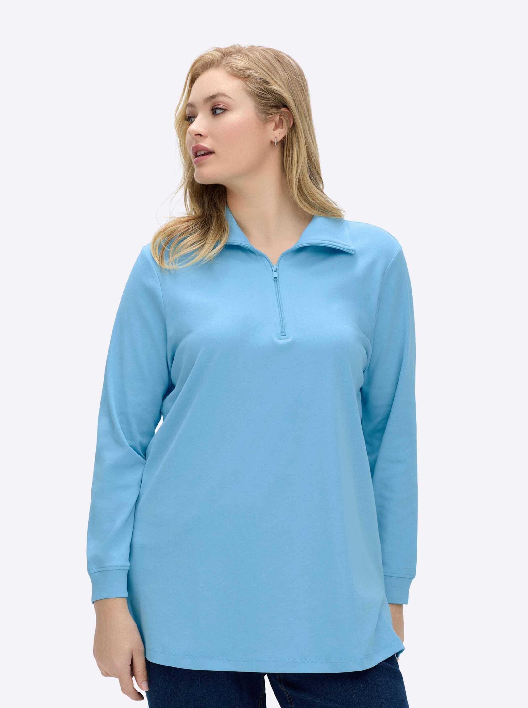 Sieh an! Sweater Long-Sweatshirt Langarm günstig online kaufen