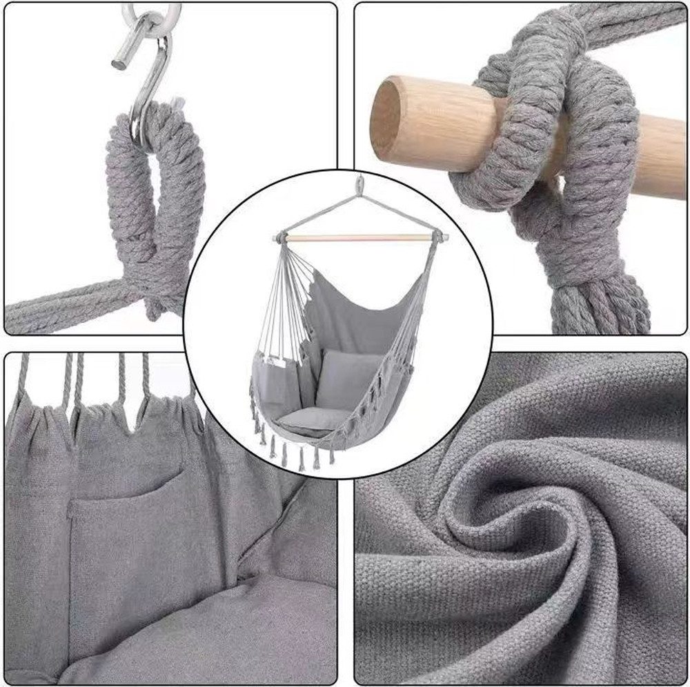 habeig Hängesessel Hängesessel beige Hängestuhl Hängeschaukel Sessel günstig online kaufen