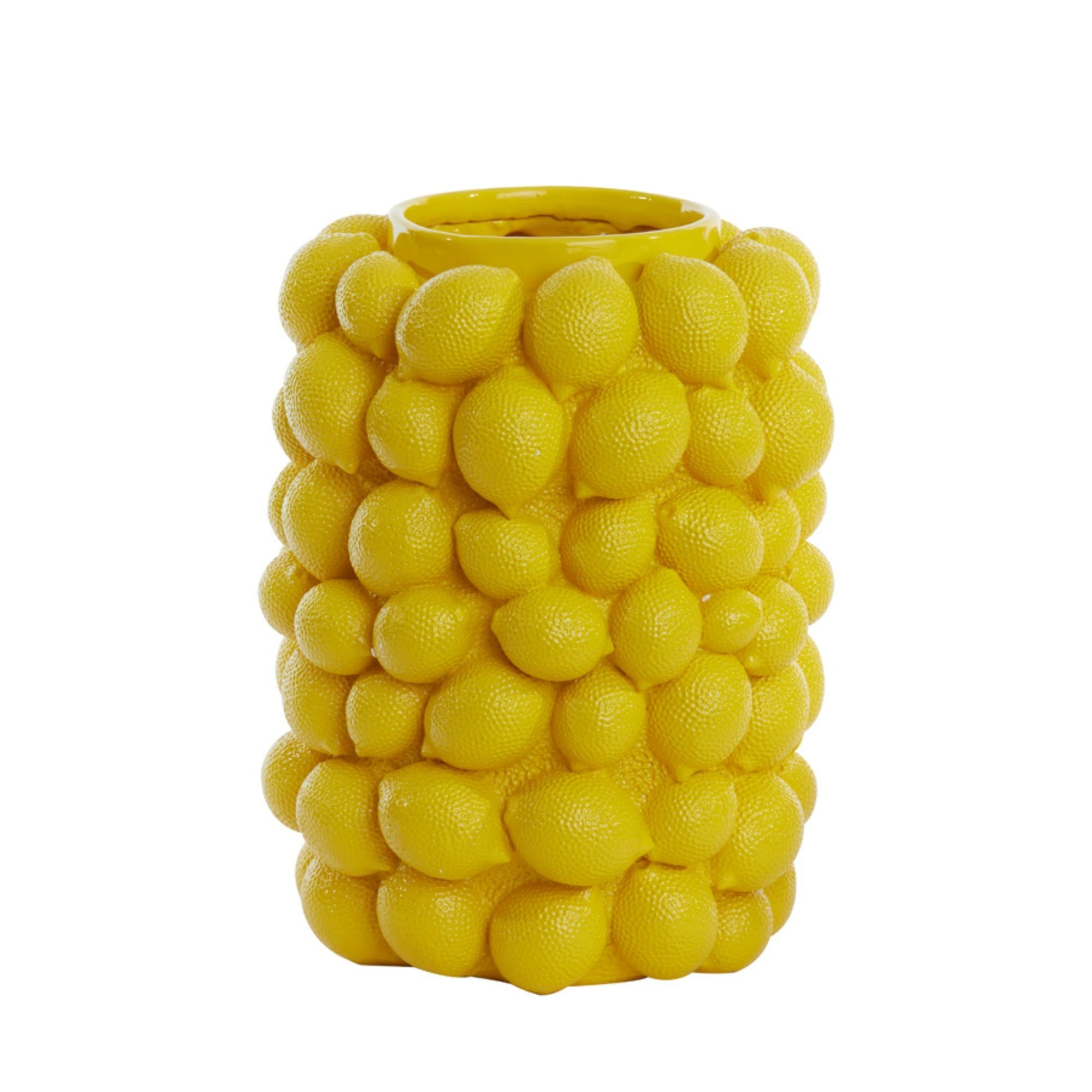 Light & Living Dekovase Vase Lemon - Gelb - Ø31cm