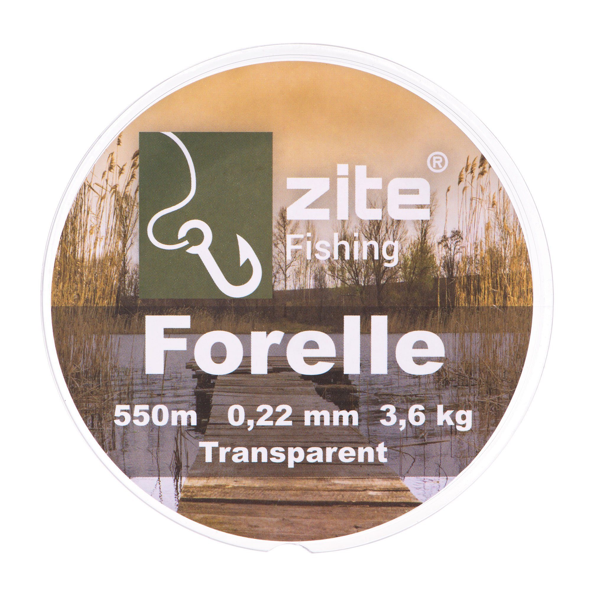 Zite Angelschnur 0,22 mm - Transparente 550 m Ansitz & Spinnfischen Forellenschnur