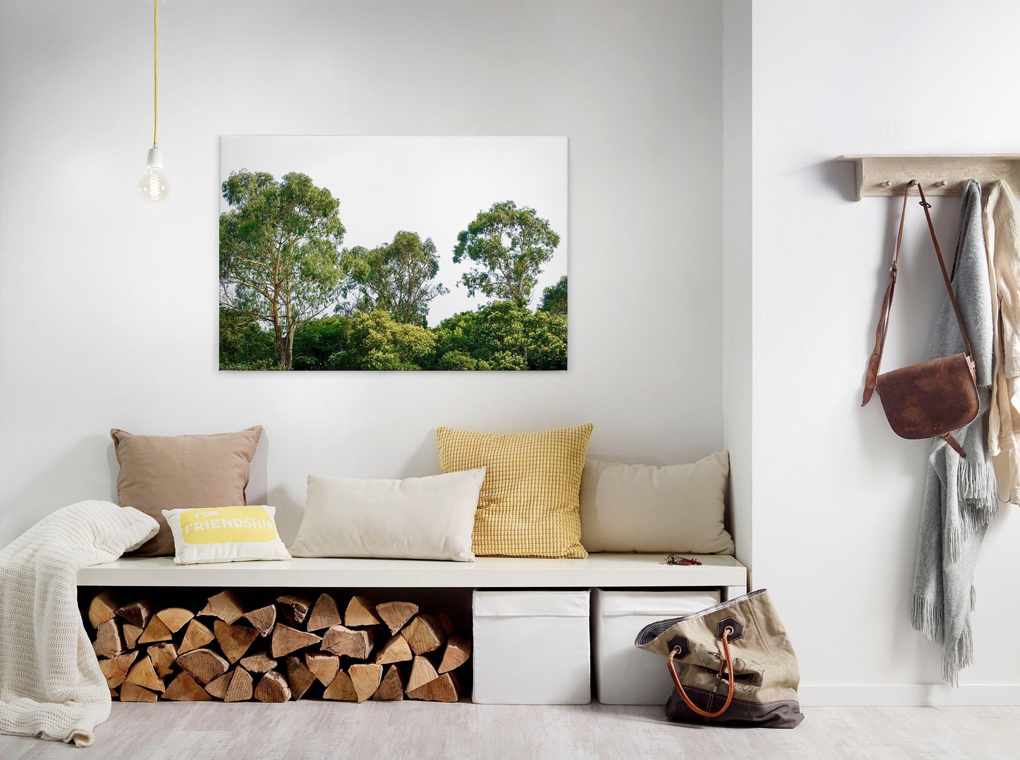 A.S. Création Leinwandbild Treetop, Kinder, Kunst, Wald (1 St), Baumkronen Keilrahmen Wald Leinwand-Bild Wohnzimmer modern Wandbild