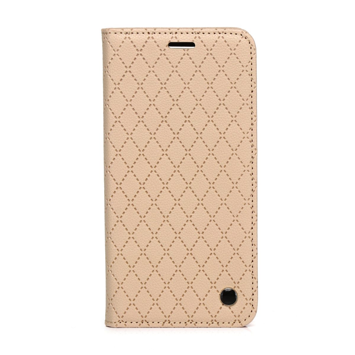 COFI 1453 Handyhülle Smart Caro für Honor Honor 600 Lite Beige Wallet Karomuster 6,6, Karomuster mit Kartenfach und Standfunktion