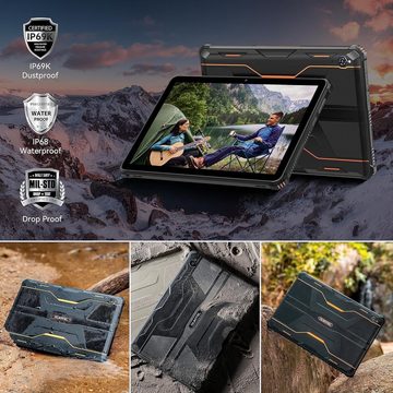 OUKITEL RT5 Tablet (10,1", 256 GB, Android 13, 2,4G+5G, Outdoor Tablet 10000mAh,FHD (1TB Erweiterbar) 16MP+16MP Kamera IP68)