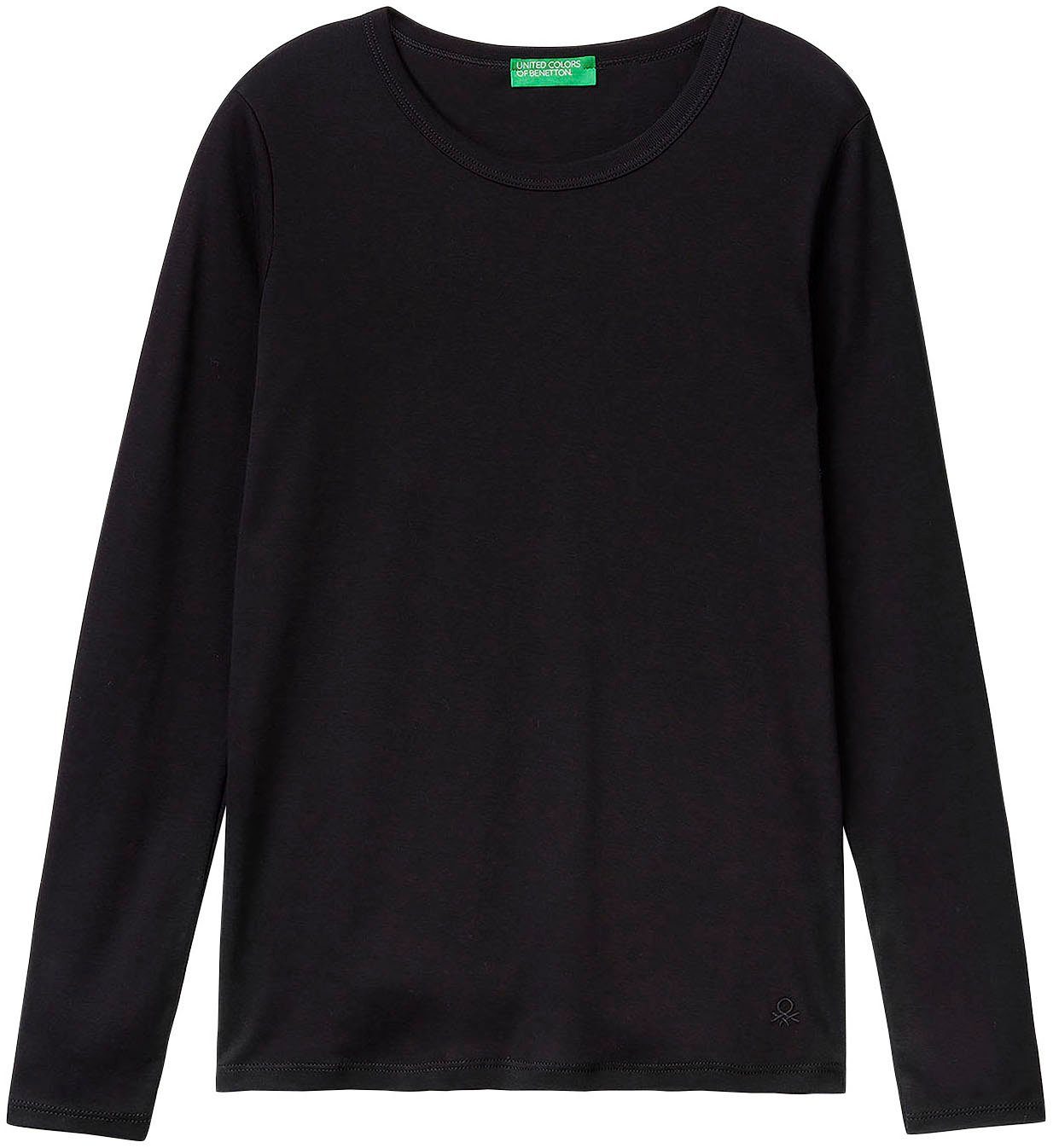 United Colors of Benetton Langarmshirt im Basic-Look schwarz