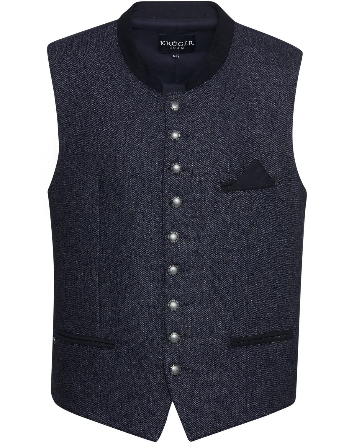 KRÜGER BUAM Trachtenweste Fischgratweste
