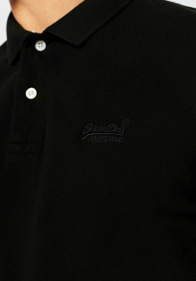POLO CLASSIC black Superdry PIQUE Poloshirt