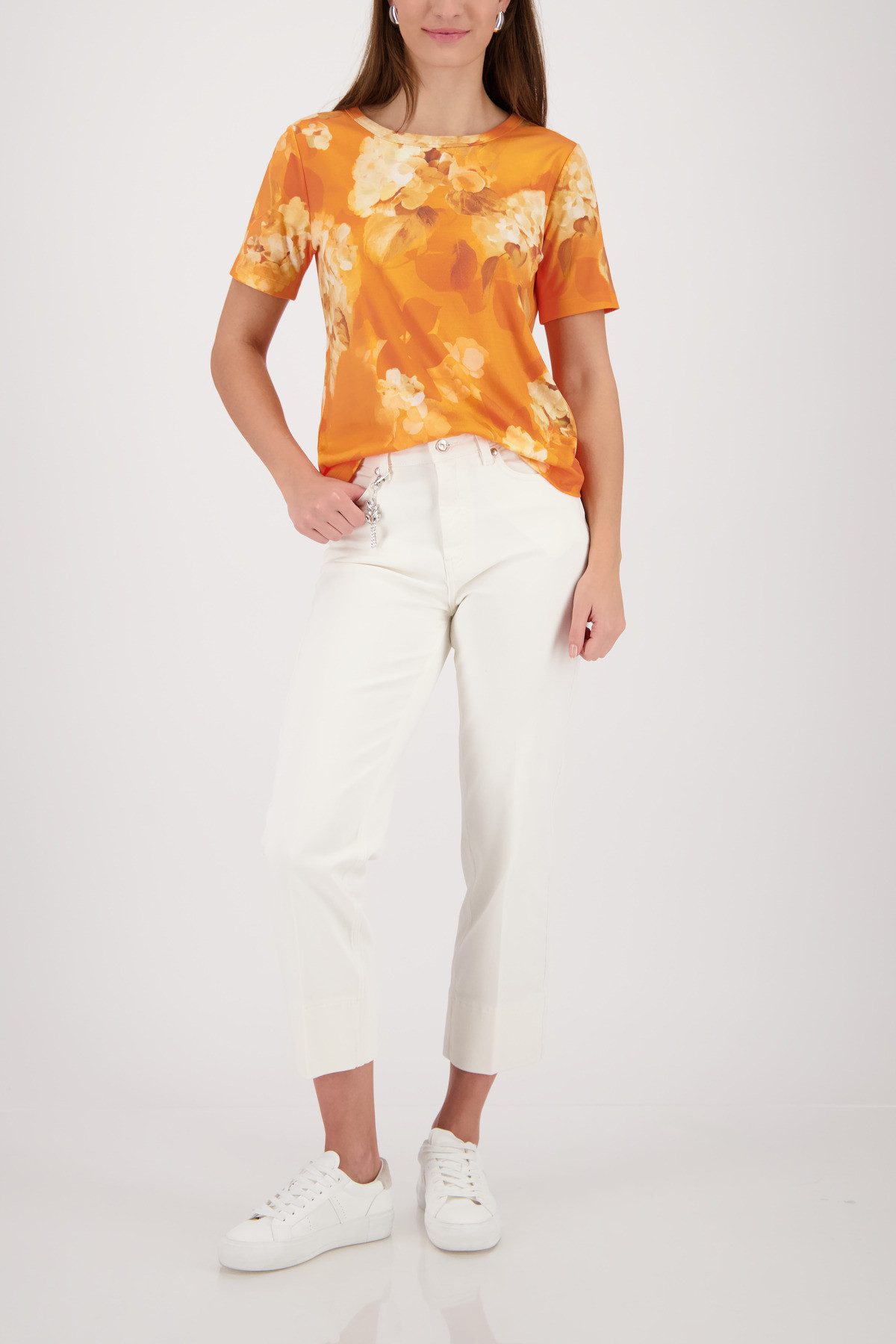 Monari T-Shirt Blume allover Regular fit mit Blumenmuster