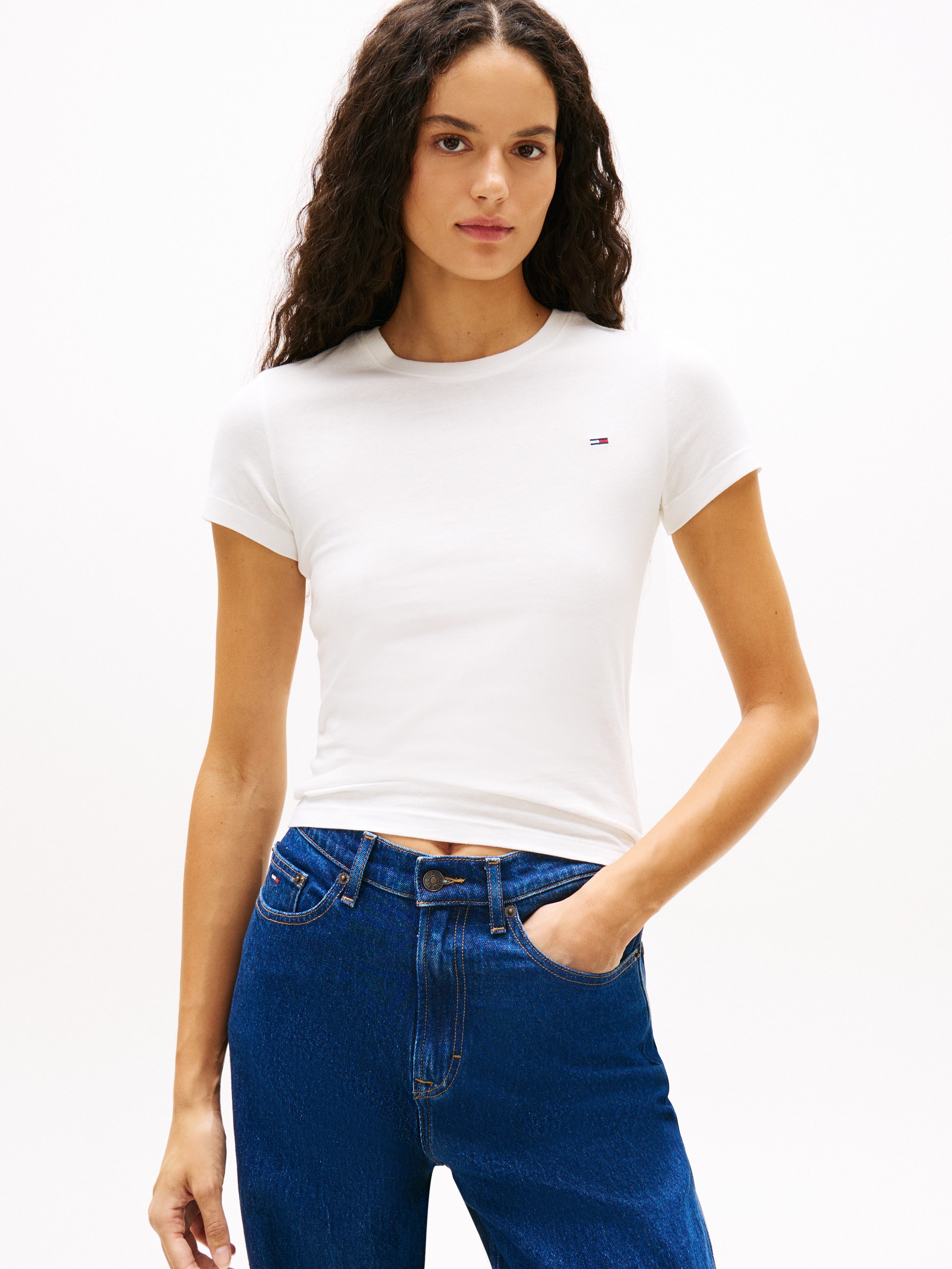 Tommy Jeans T-Shirt TJW 2PACK C-NECK TEE (Packung, 2-tlg., 2er) mit Logo-St günstig online kaufen