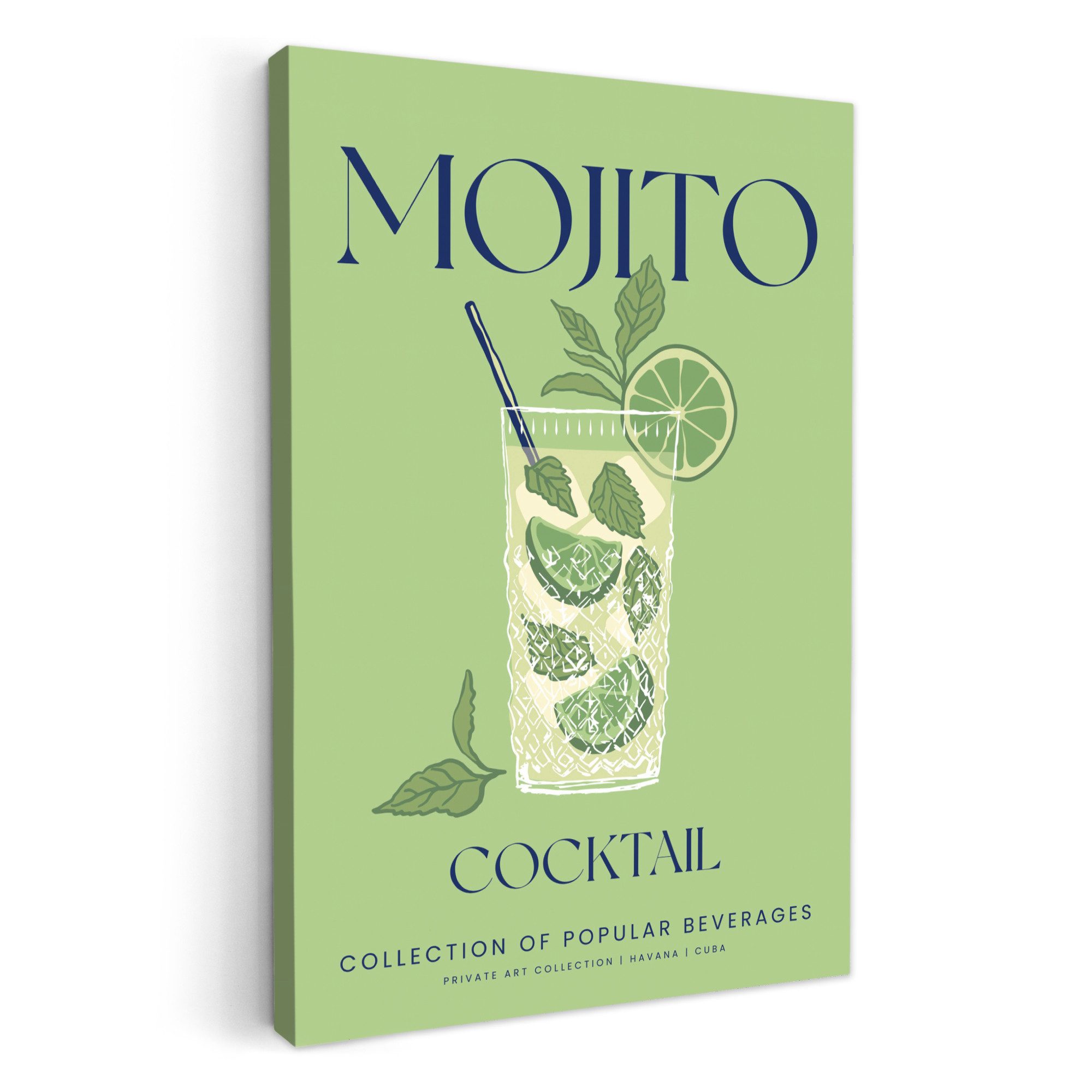 OneMillionCanvasses® Leinwandbild Mojito - Grün - günstig online kaufen