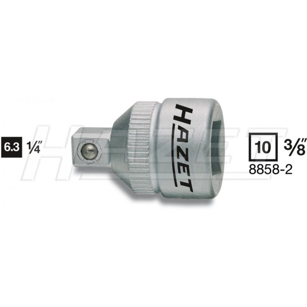 HAZET Steckschlüssel Hazet 8858-2 Steckschlüssel-Adapter 1/4 Zoll Antrieb 3/8" (10 mm) 26