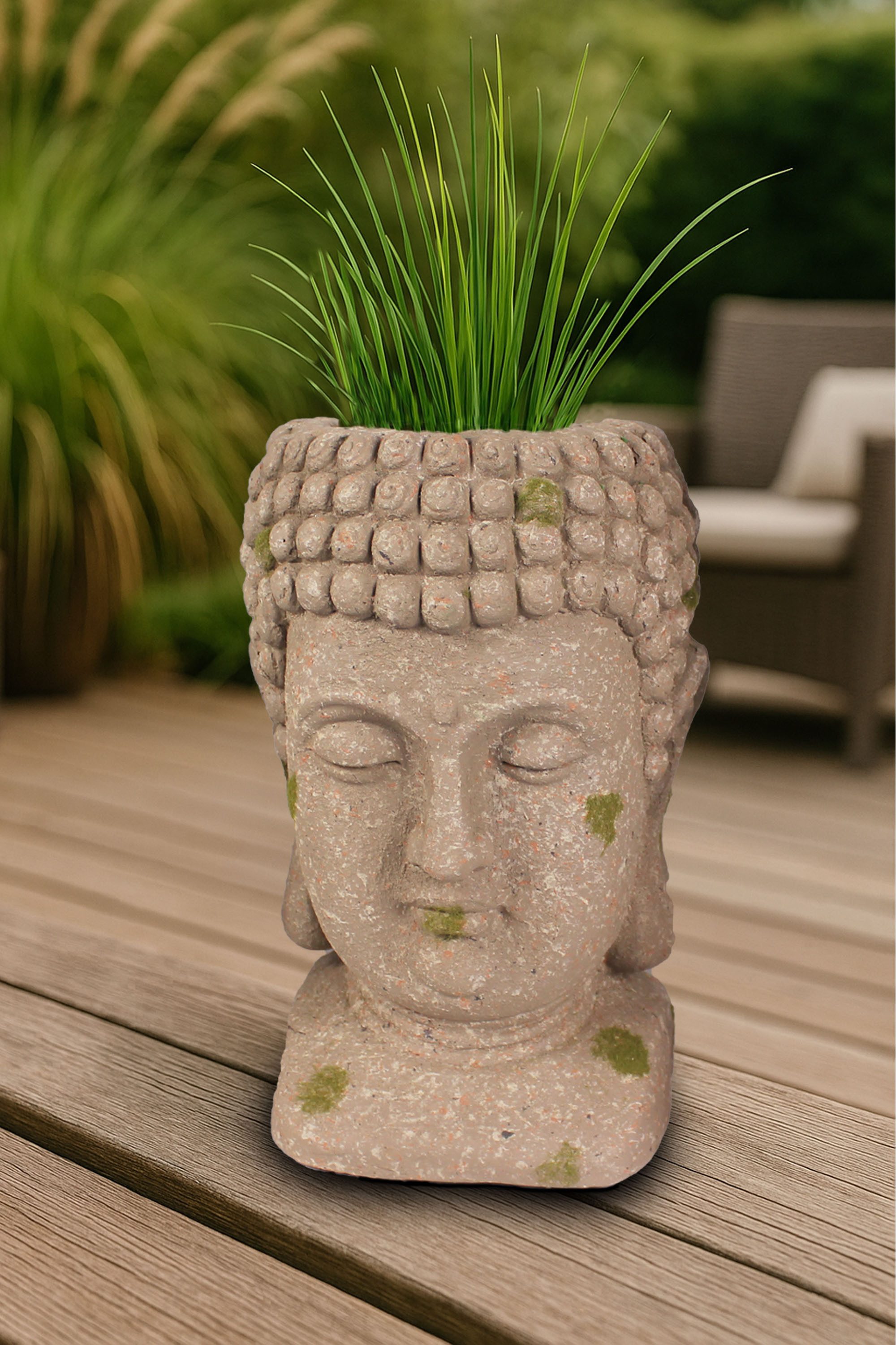 Arnusa Blumentopf Buddha Kopf Büste Shiva günstig online kaufen