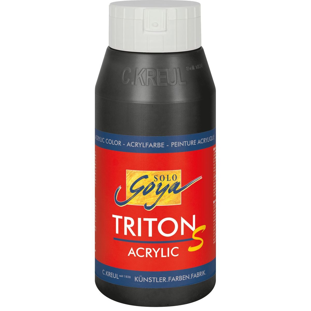 C. KREUL Acrylfarbe KREUL Acrylfarbe SOLO Goya TRITON S schwarz 750ml Flasche