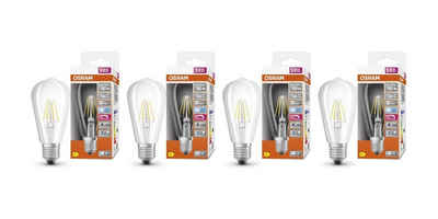 Osram LED-Leuchtmittel Superstar E27 LED Lampe Dimmbar Kaltweiss 60W 4000K Glühbirne 4ER-PACK, E27, 4 St., Kaltweiss, Farbwiedergabe von CRI>90,25000 Stunden und bis zu 100000 Schaltzyklen