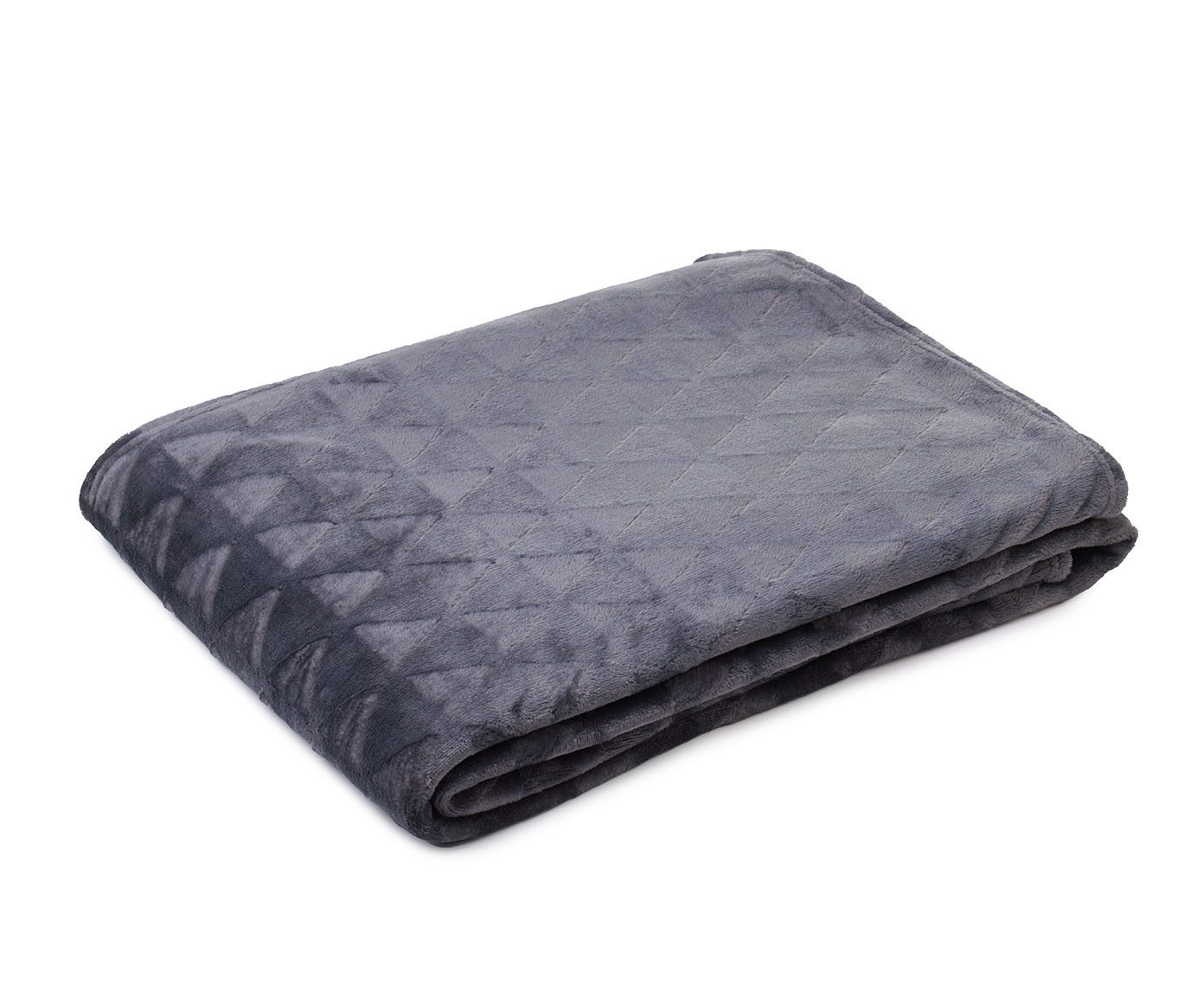 Wohndecke Mikrofaser Jacquard Decke, hoch tief geprägt im Design Triangle, HSC Home-Style-Creation GmbH, weich und anschmiegsam