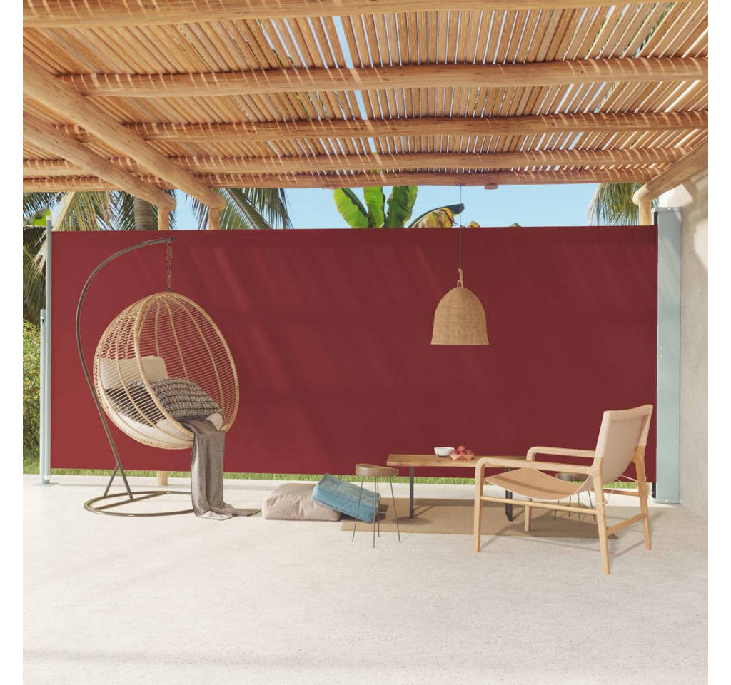 Thumbnail - vidaXL Seitenmarkise Sichtschutz Windschutz Ausziehbar 220x600 cm Rot