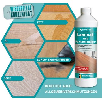HOTREGA® Laminat und Parkett Reiniger Bodenreinigung und Pflege 1L Konzentrat Laminatreiniger
