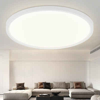 Nettlife LED Panel Deckenlampe Flach Deckenbeleuchtung Rund, IP44 Wasserdicht, LED fest integriert, Neutralweiß, für Badezimmer Schlafzimmer Küche