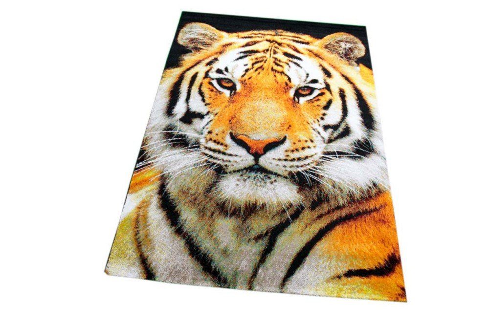 Carpetia Teppich Designer Teppich Kurzflortteppich Tiger Motiv orange creme günstig online kaufen
