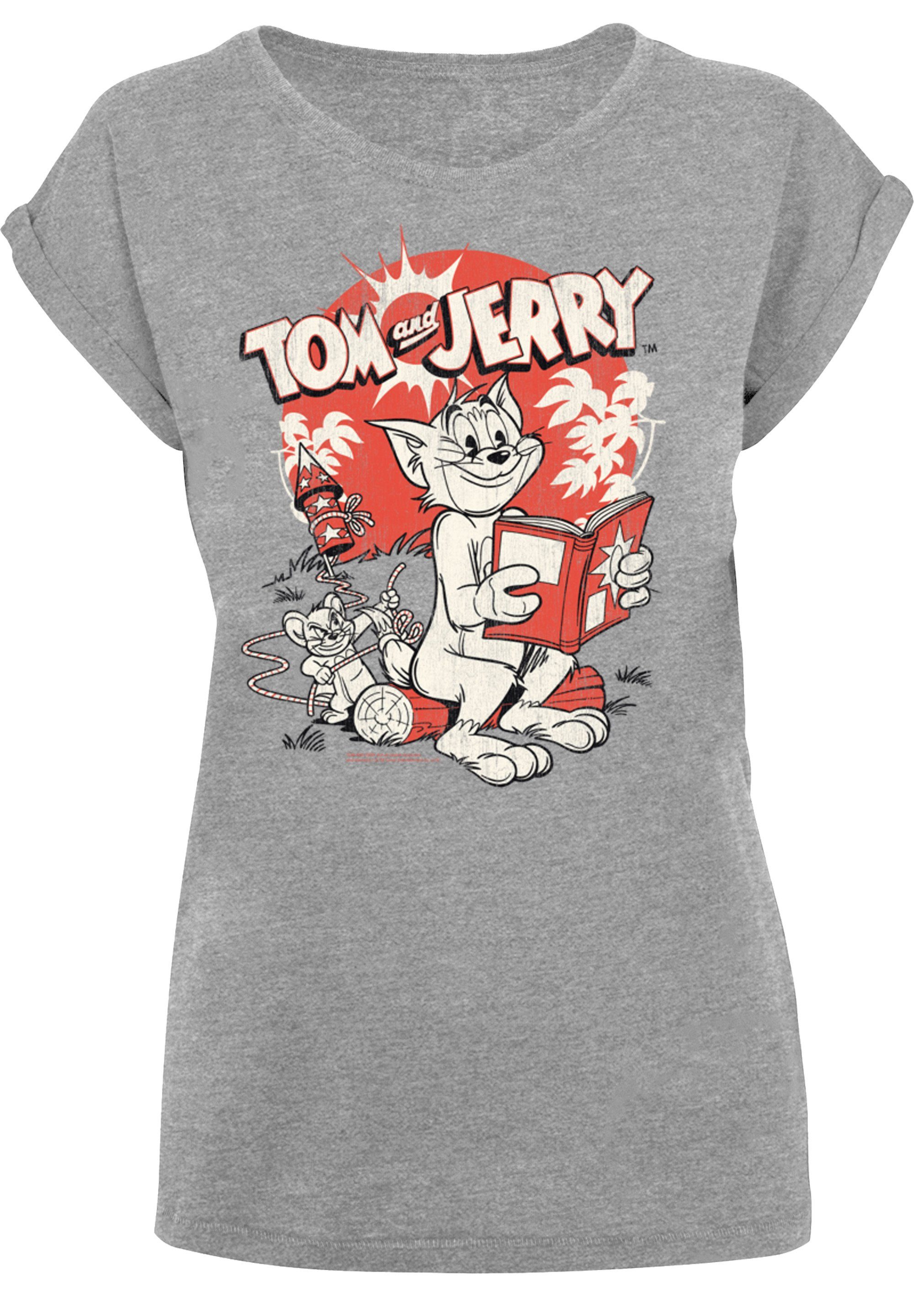 F4NT4STIC T-Shirt Tom and Jerry TV Serie Rocket Prank Print