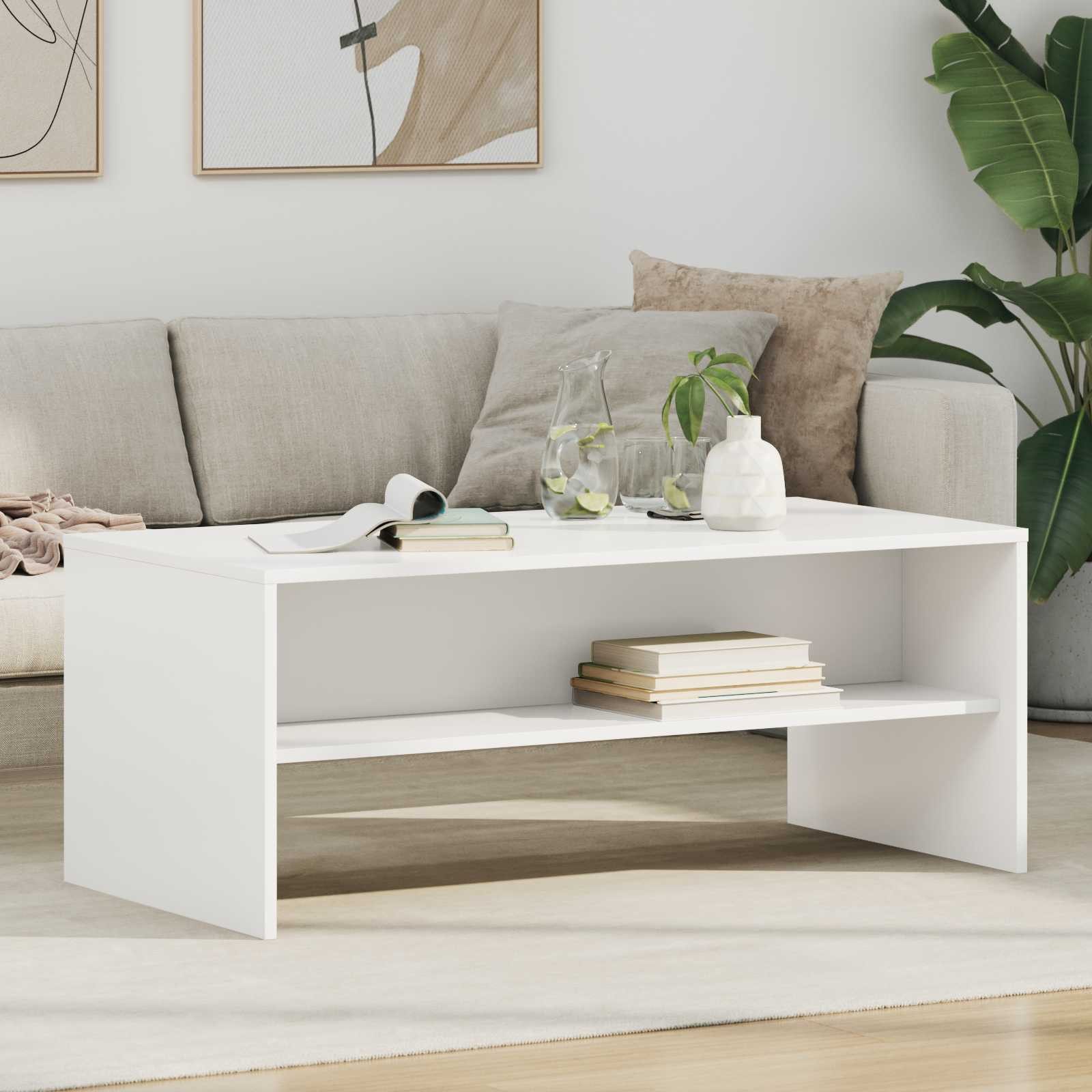 vidaXL Couchtisch Couchtisch Weiß 100 x 50 x 40 cm Holzwerkstoff (1-St)