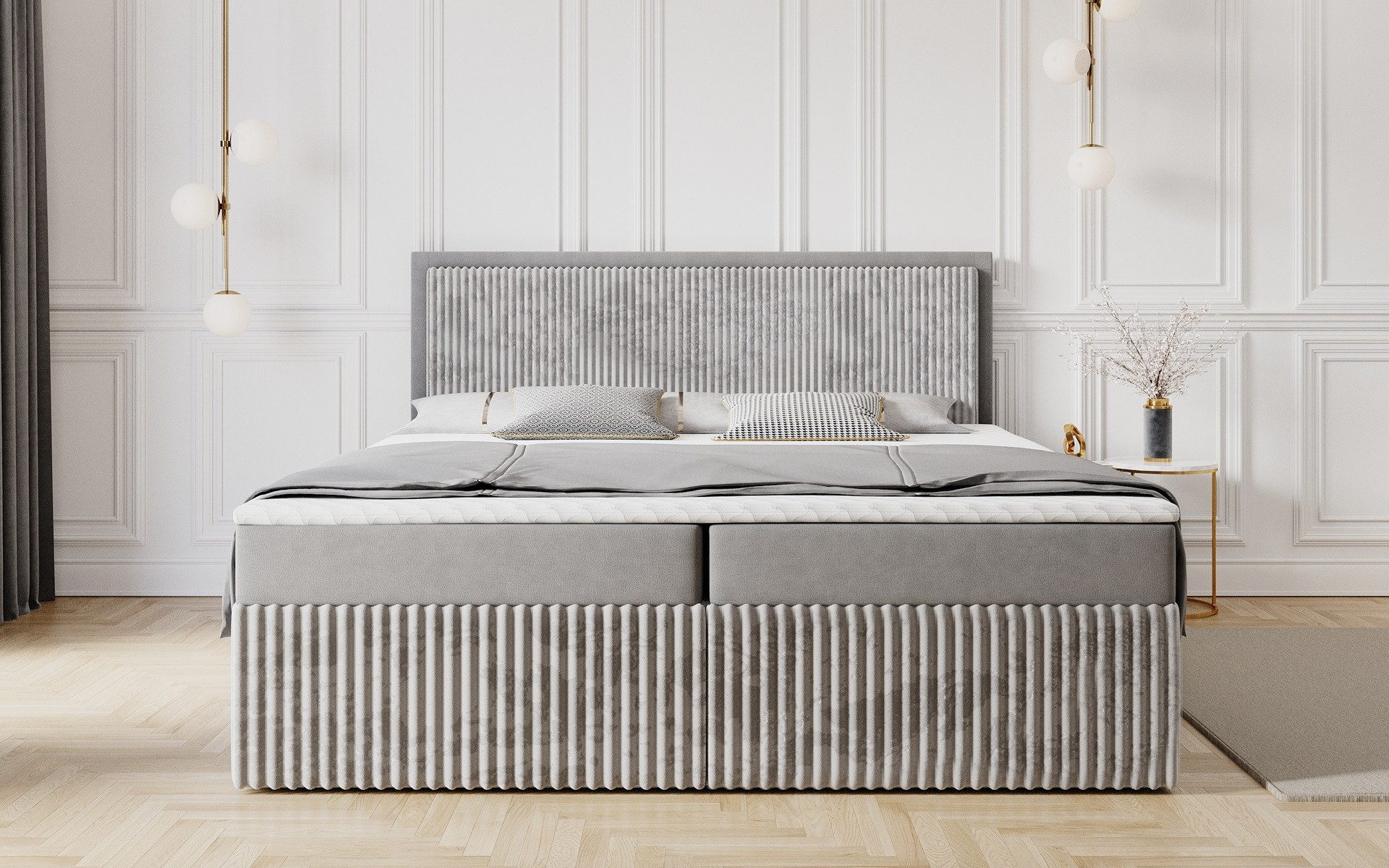 Labett Boxspringbett CLEO 140x220 160x220 180x220 - Überlänge 220 cm / Speed Versand (2 Bettkästen, Topper), Überlänge 220 cm