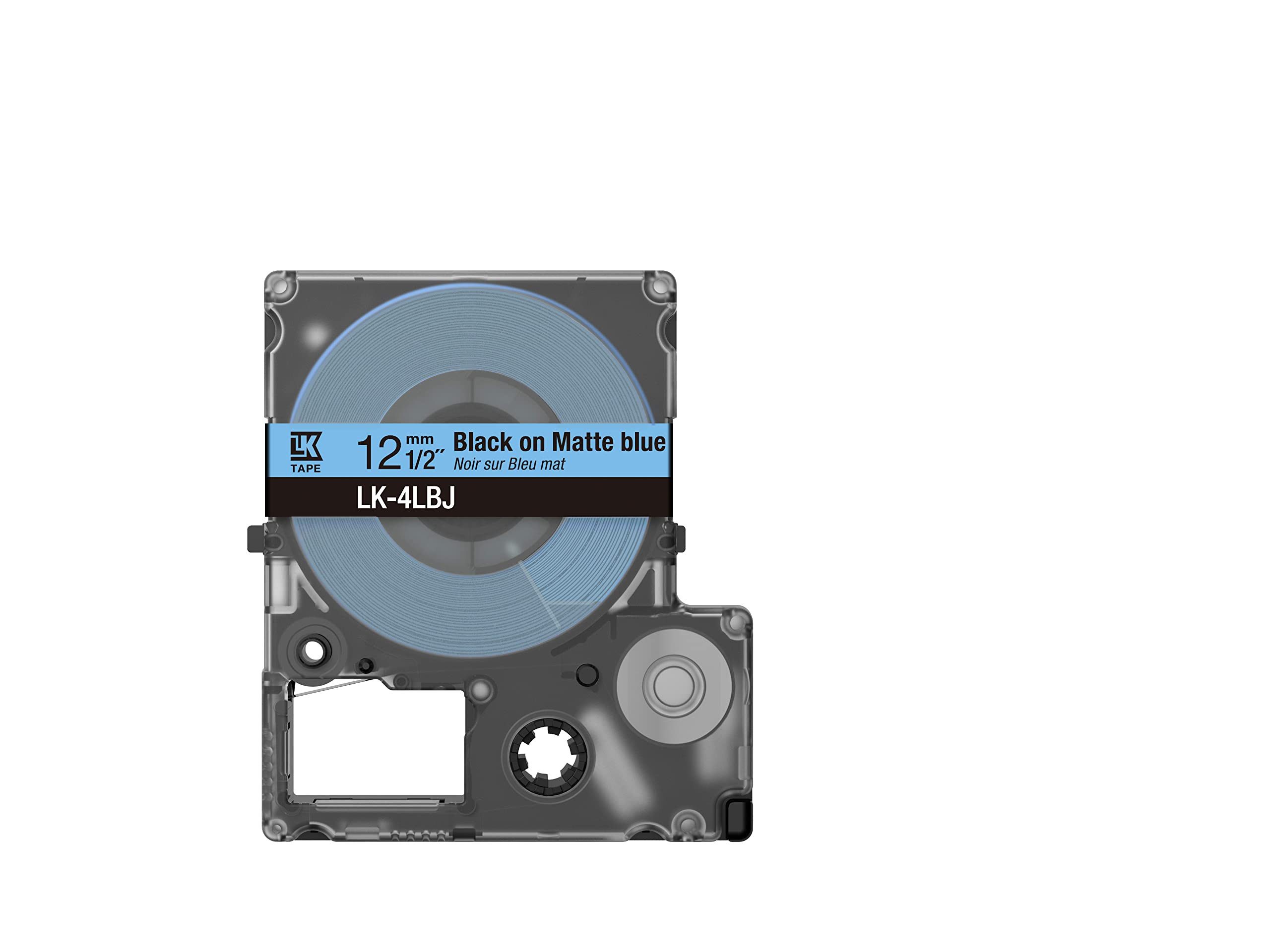 Epson Beschriftungsband LK-4LBJ C53S672080, 1,2 cm Breite, Schwarz/Blau Schrift