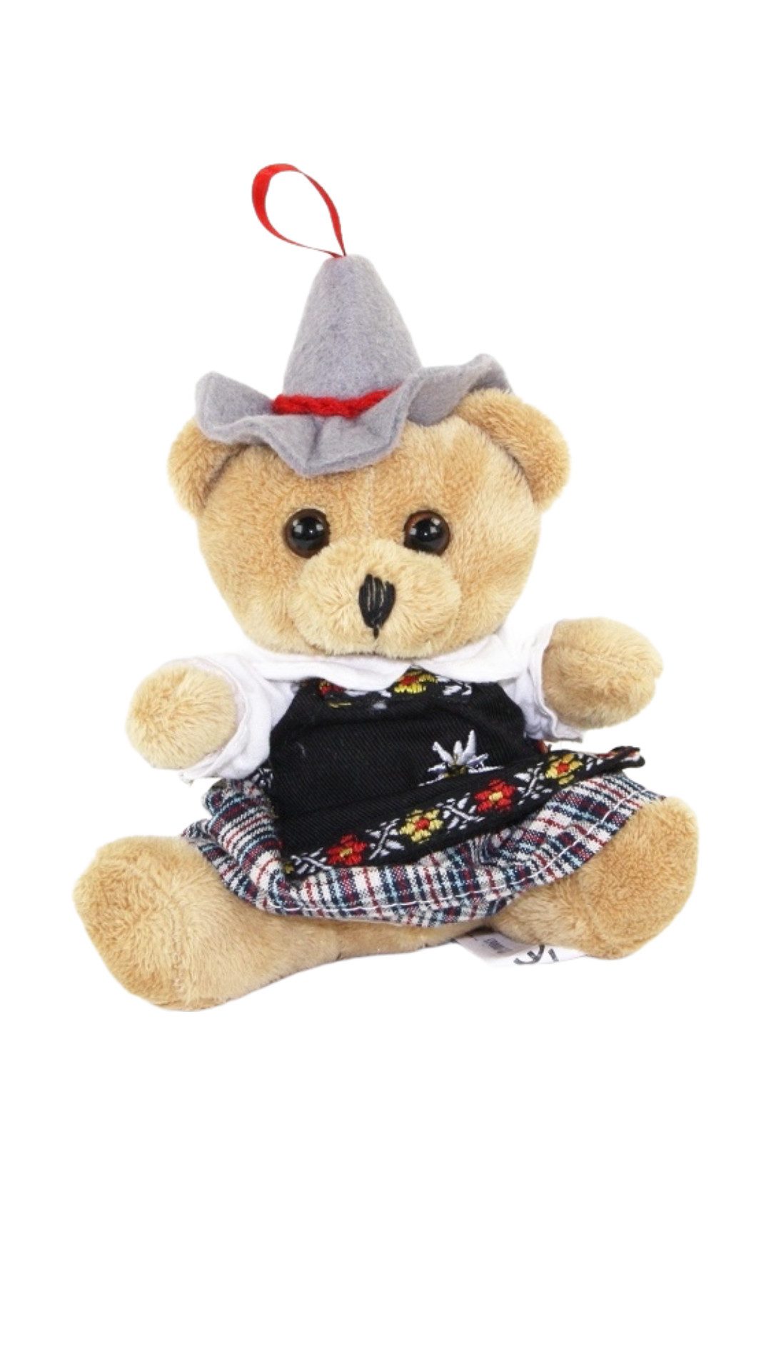 Teddys Rothenburg Kuscheltier Tracht Teddybär Mädchen mit Dirndl und Hut 14 cm Plüschtier Stoffteddy