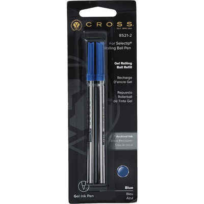 CROSS-USA Tintenroller CROSS Gel-Rollerballmine Selectip blau 0,7 mm, 2 Stück im Blister