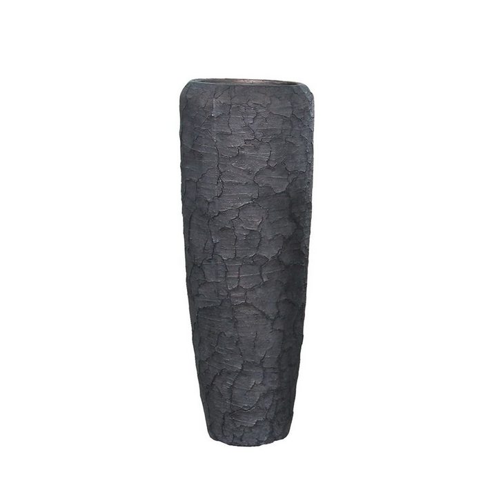 GILDE Dekovase Fiberglas Dekovase Crepa graphit (BxHxL) 97 cm mit herausnehmbare Vase Tischvase Dekovase dekorative Vase Dekoartikel