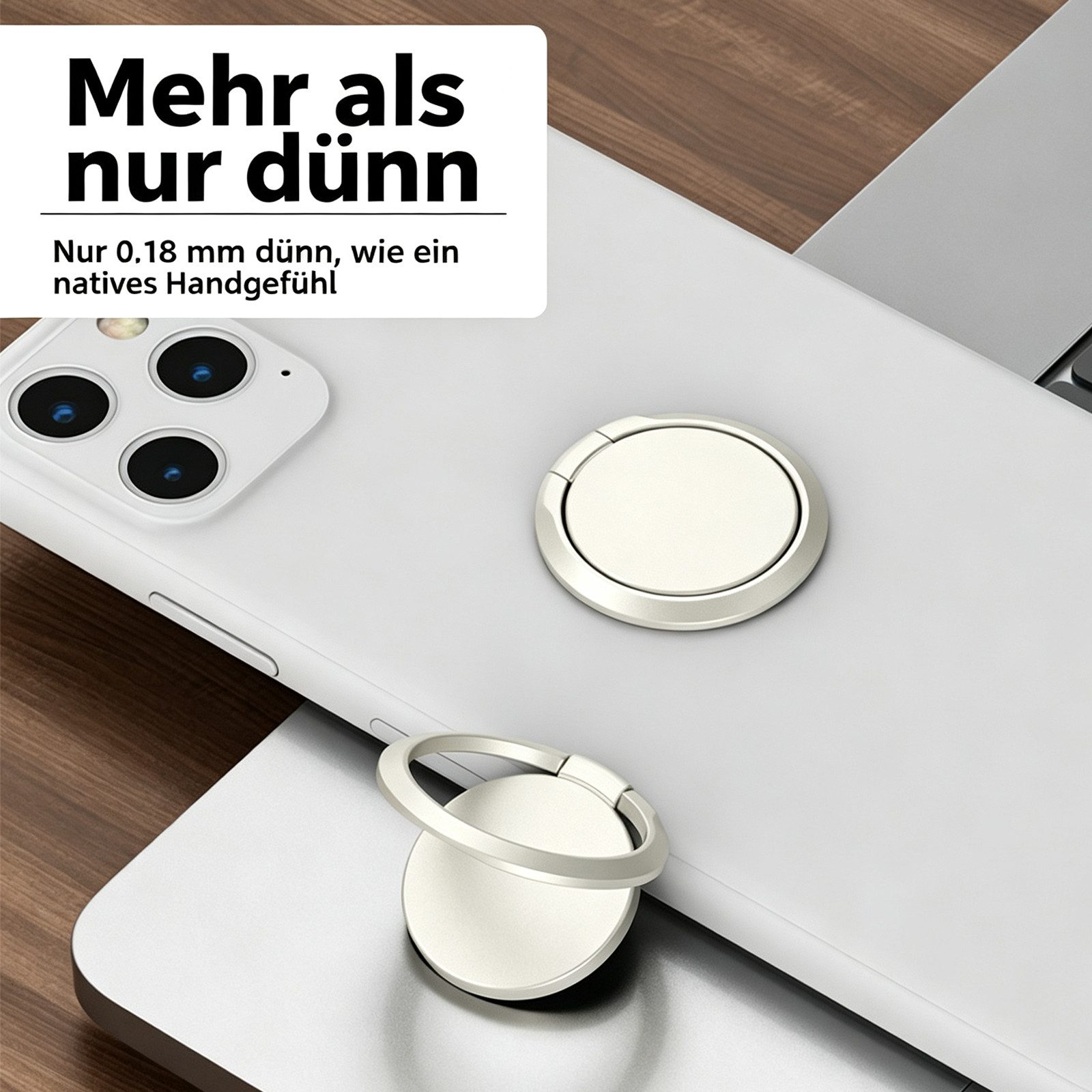 BOOD Smartphone-Halterung 360 Grad drehbarer Smartphone Fingerhalter Halter Halterung Ständer, (bis 8 Zoll, Packung, 1-tlg., Keine Montage erforderlich) – Bild 4 von 5