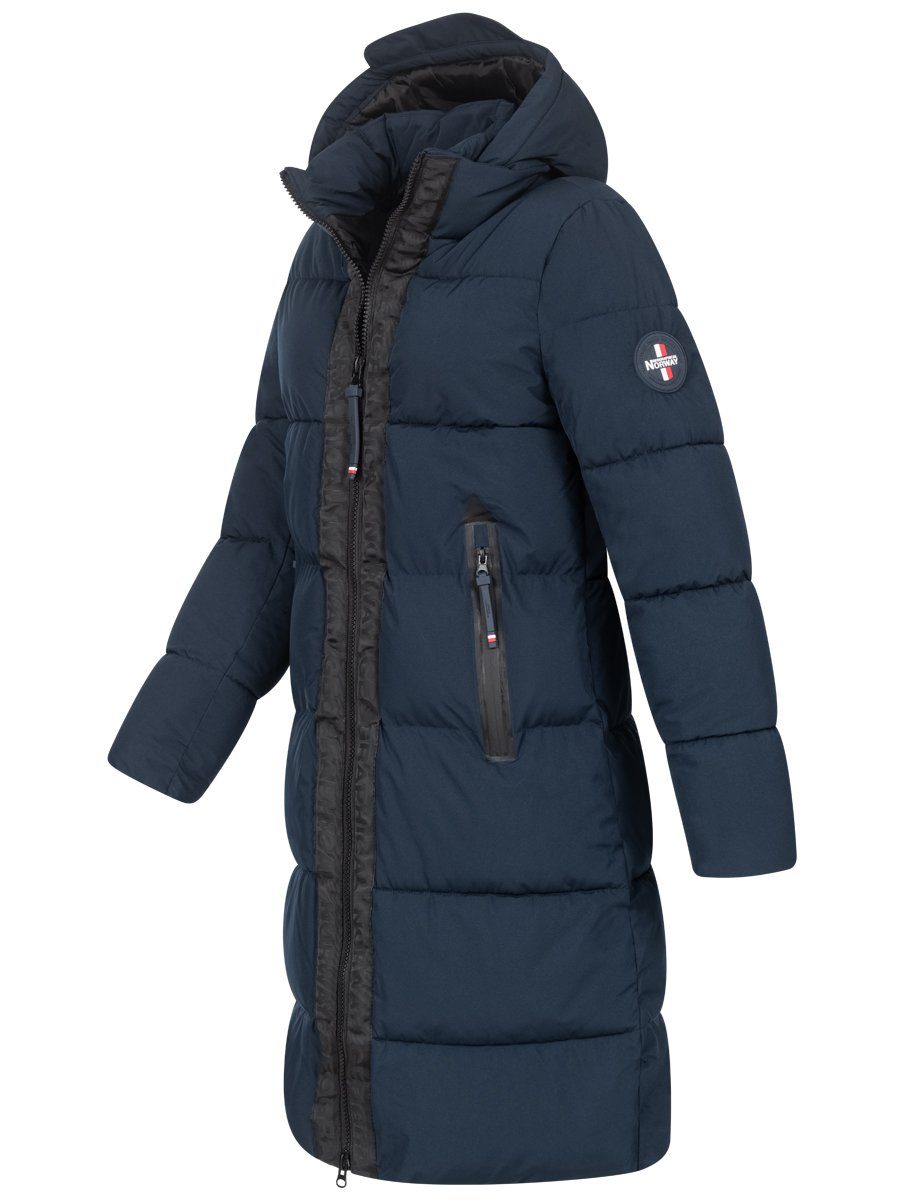 Winter Steppjacke Norway Navy Wintermantel Jacke Geographical Mantel Parka Steppjacke Damen Steppmantel