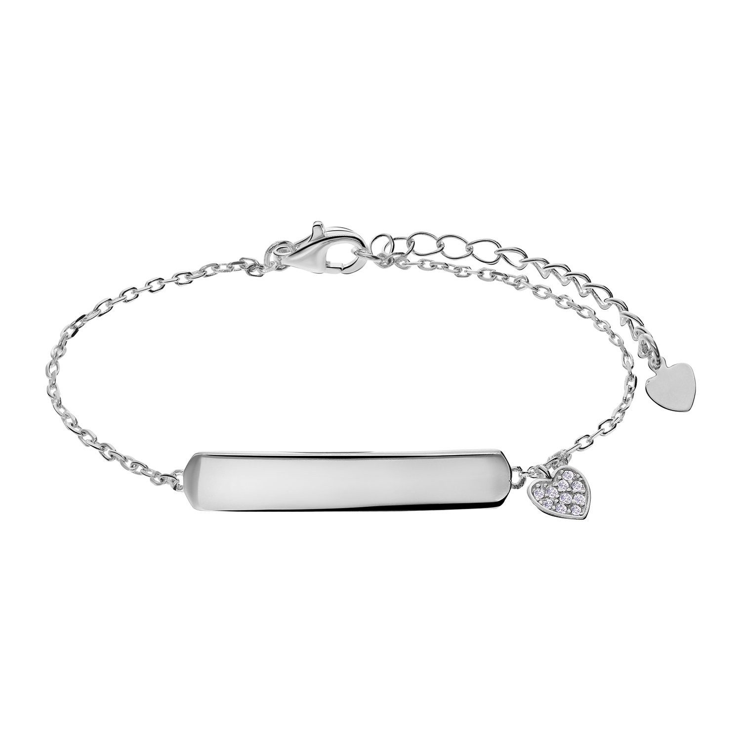 LUCARDI Armband mit Gravur Armband - 925 Silber - Silber - Zirkonia - Damen