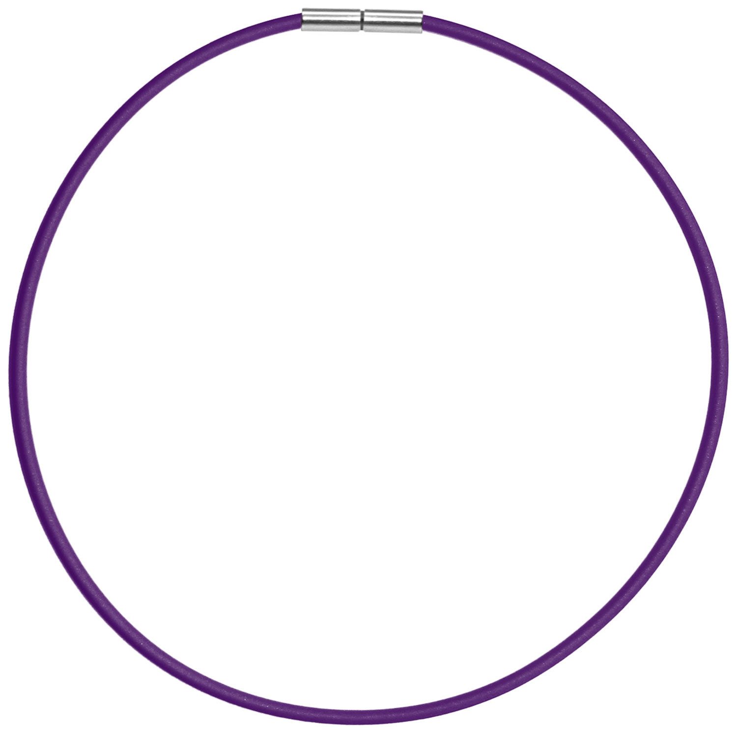 Kette ohne Anhänger Kautschukschnur Violett
