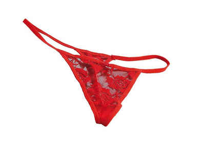 infactory Tangaslip »infactory Sexy Slip Rose rot Valentinstag Geschenk String Blume«