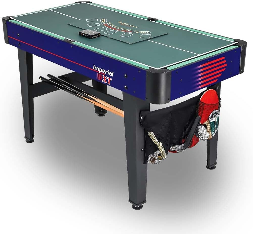 Carromco Multifunktionstisch Imperial-XT Tischspiele - 7 in 1 mit Billard, Tischtennis, Gleithockey, Eishockey & mehr