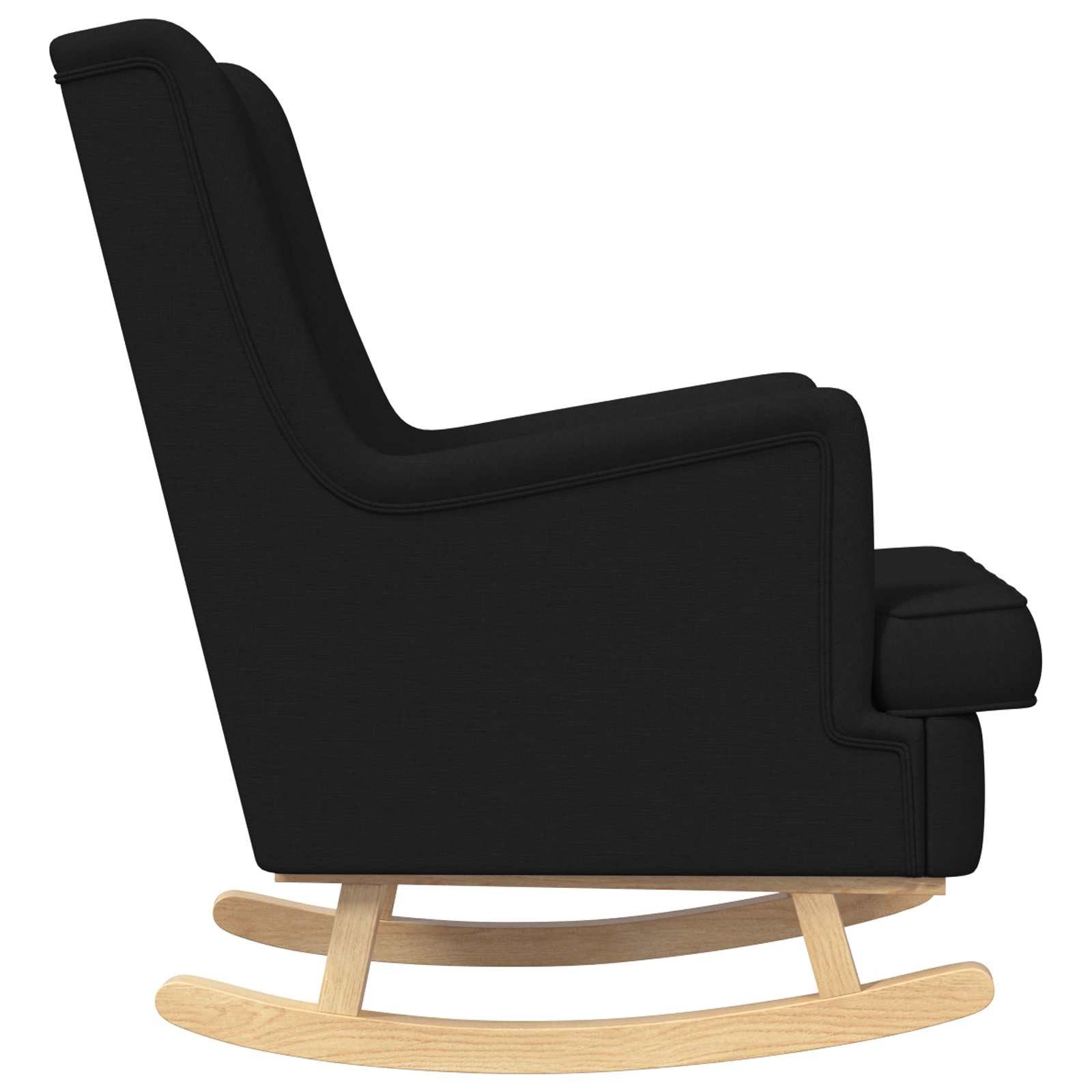 vidaXL Schaukelstuhl Schaukelstuhl Schwarz 62 x 80 x 85 cm Stoff (1 St)