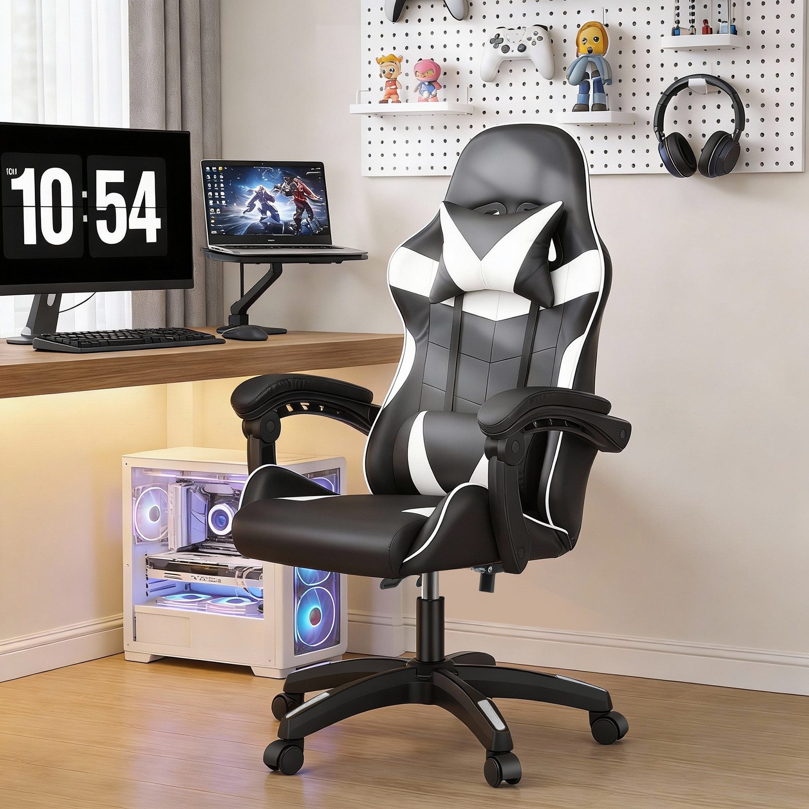 oyajia Gaming-Stuhl Gaming Stuhl, Bürostuhl Ergonomisch Wippfunktion bis zu günstig online kaufen