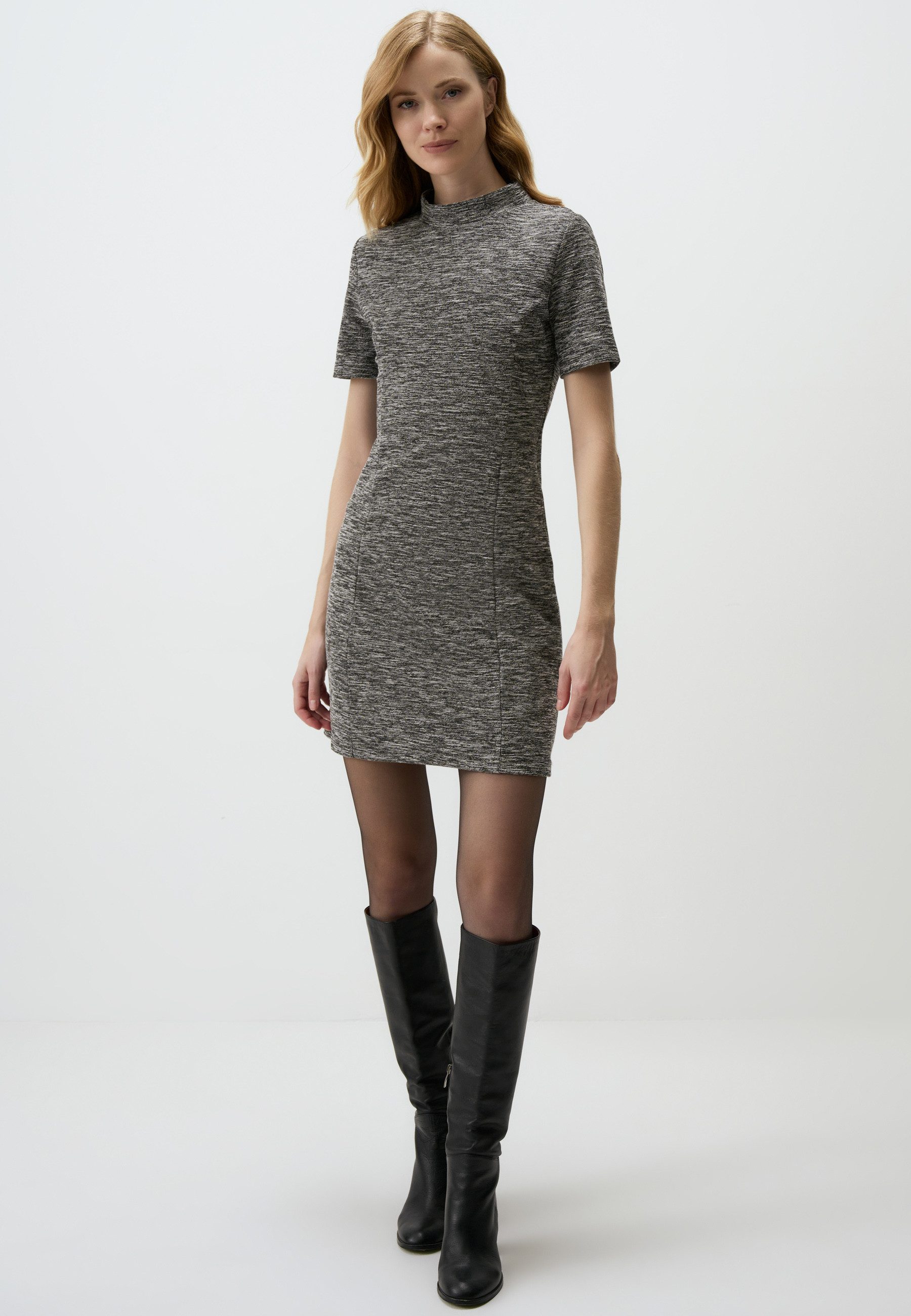 Jimmy Key Minikleid Schickes Graues Strukturiertes günstig online kaufen