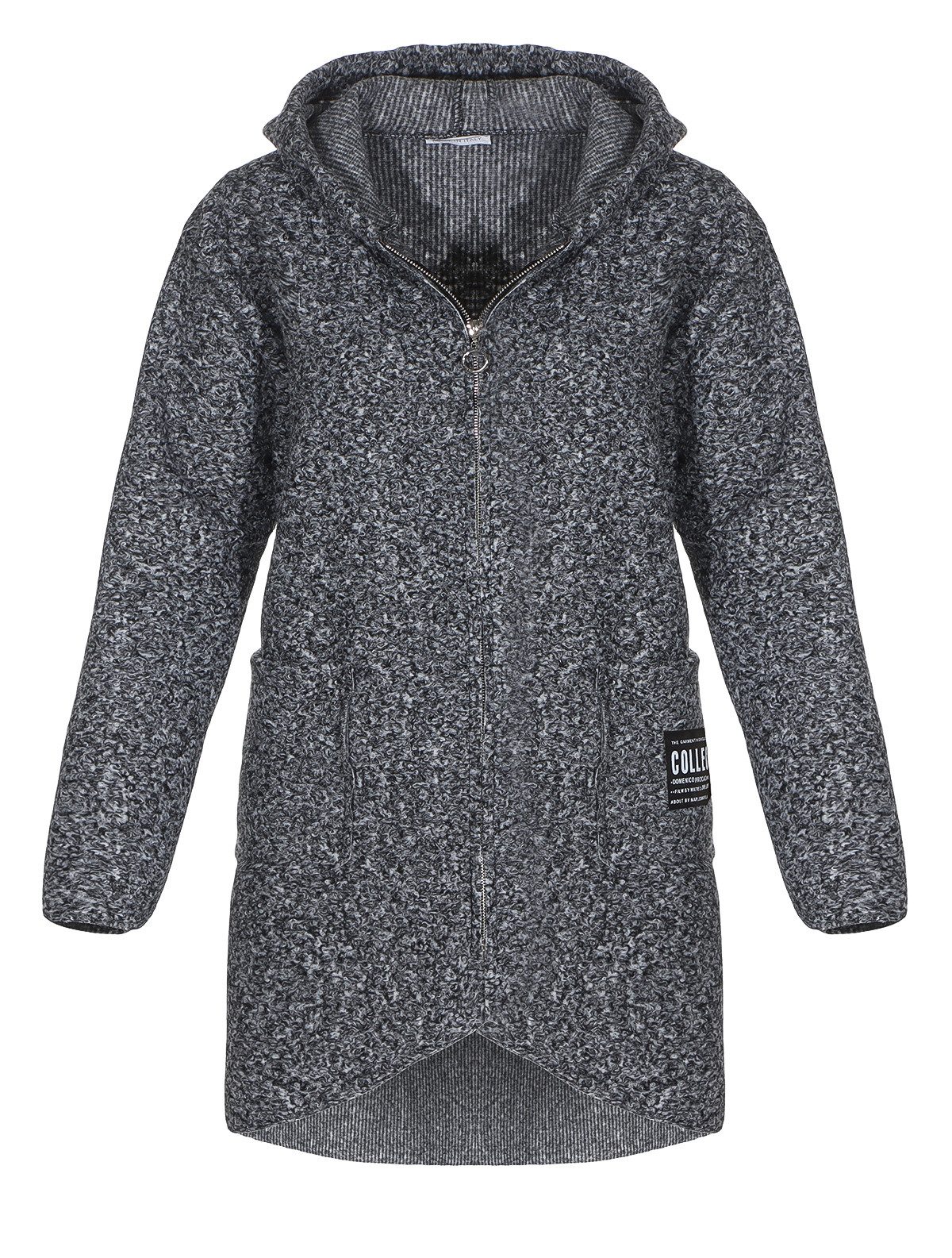 simaranda Kapuzennickijacke Damen Jacke 29503 38-44 Hellgrau mit Kapuze günstig online kaufen