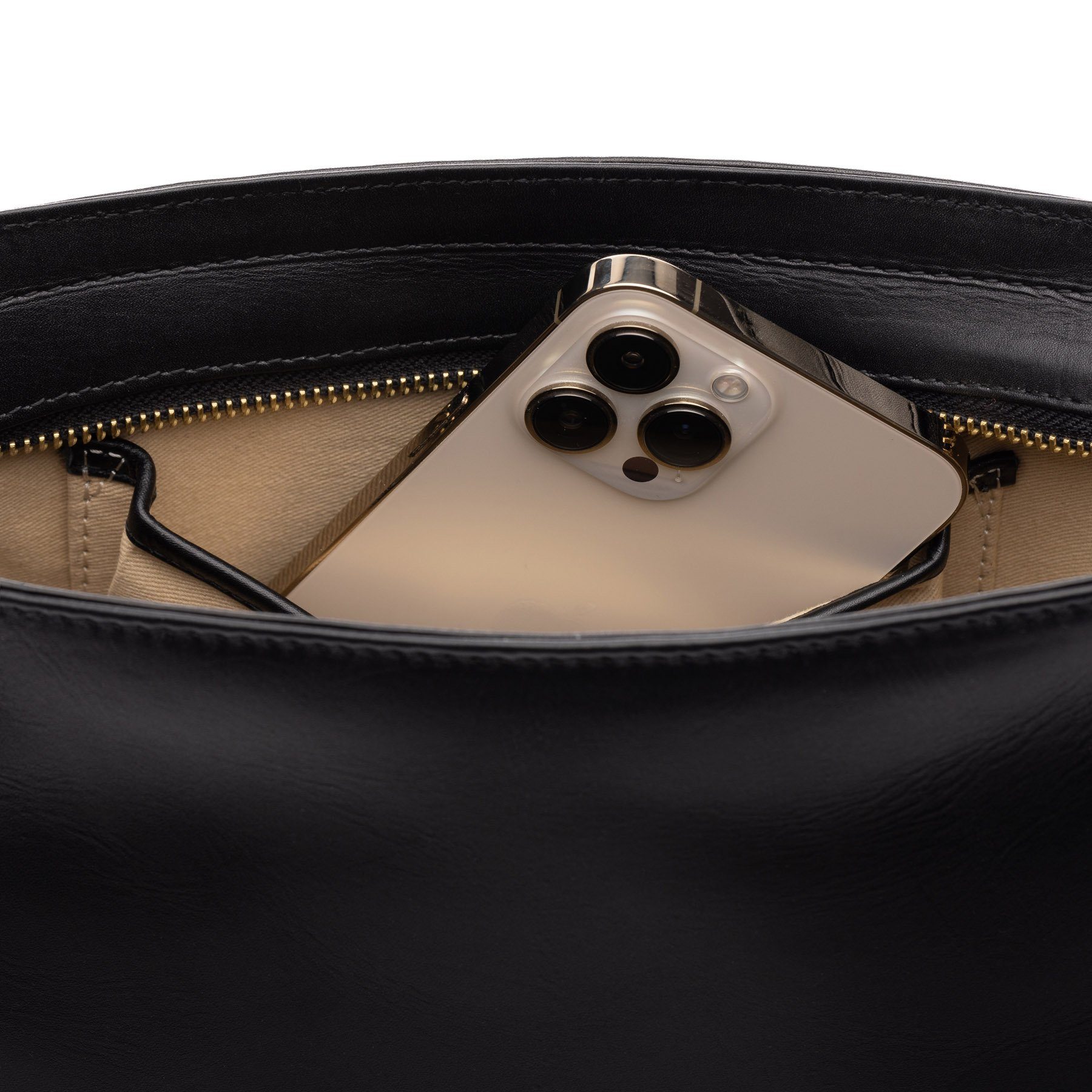 SID & VAIN Umhängetasche echt Leder Umhängetasche groß schwarz ALBANY, Crossbody Bag Echtleder für Damen, Handtasche mit Schultergurt schwarz